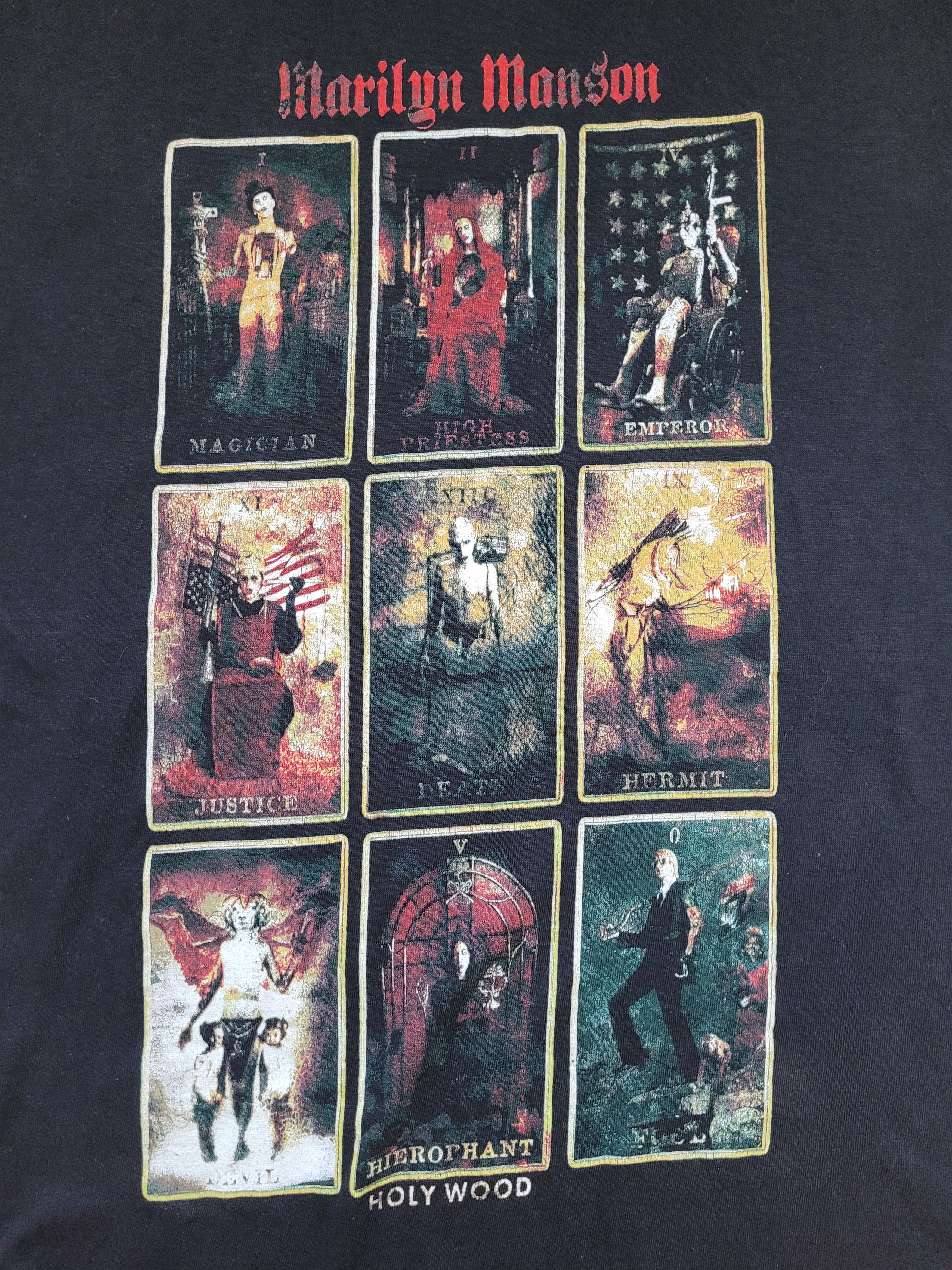 Vintage Marilyn Manson Holy Wood Tarot T-Shirt rare vintage Size US L / EU 52-54 / 3 - 2 Thumbnail