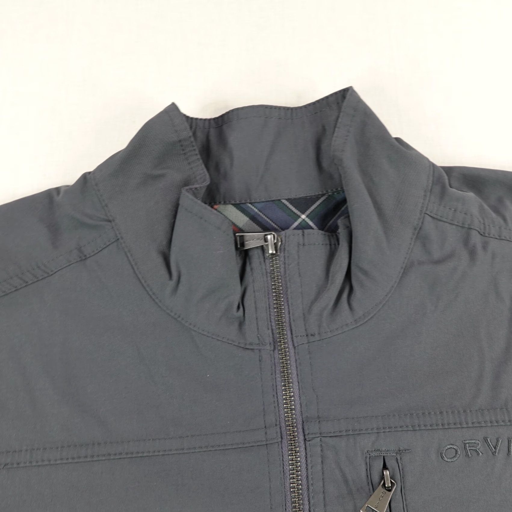 Orvis VINTAGE Orvis Jacket Mens 2XL Gray Windbreaker Bomber Utility Work Coat Full Zip Up Size US XXL / EU 58 / 5 - 2 Thumbnail