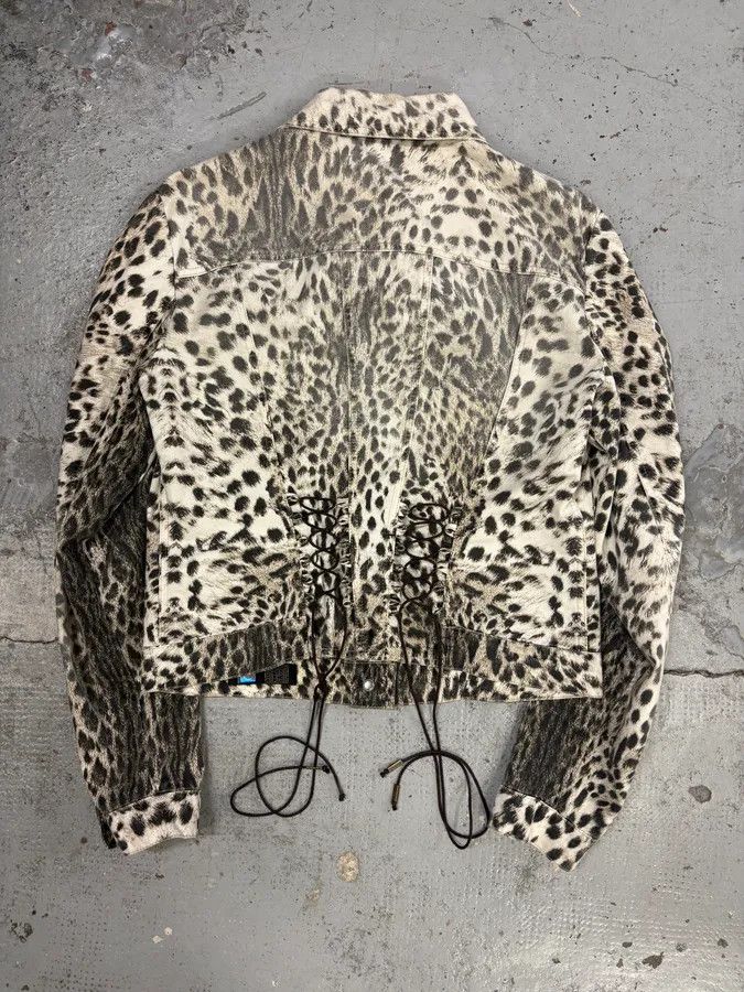 Just Cavalli AW2005 Cavalli Leopard Print White Jacket Size S / US 4 / IT 40 - 3 Thumbnail