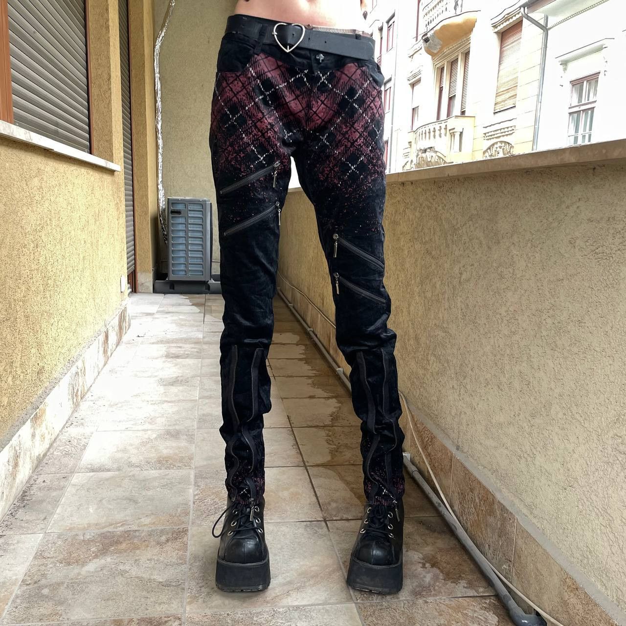 Other Punk Rave Gothic Pants type Gothicana type Killstar Size 32" / US 10 / IT 46 - 3 Thumbnail