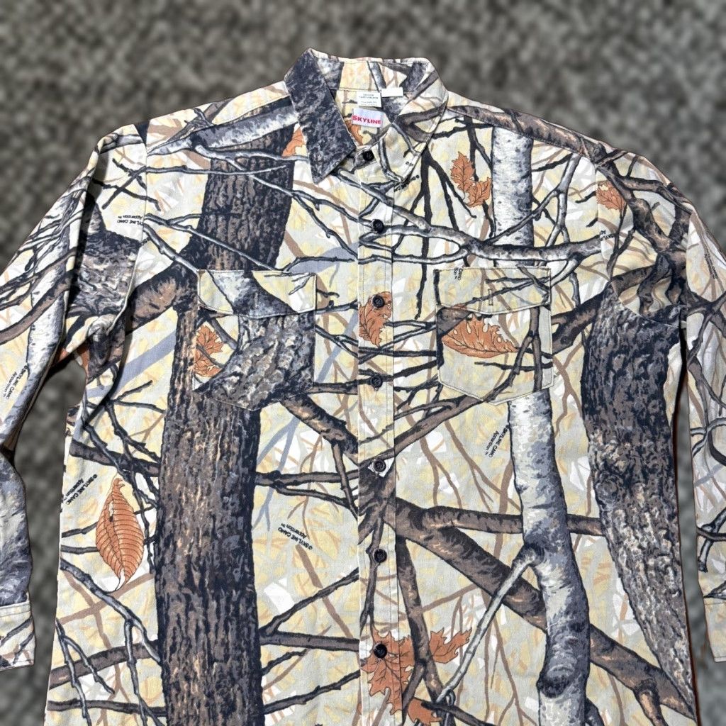Vintage VINTAGE Skyline Camouflage Shirt Mens XL Button Cotton Long Sleeve Camo DD9 Size US XL / EU 56 / 4 - 1 Thumbnail