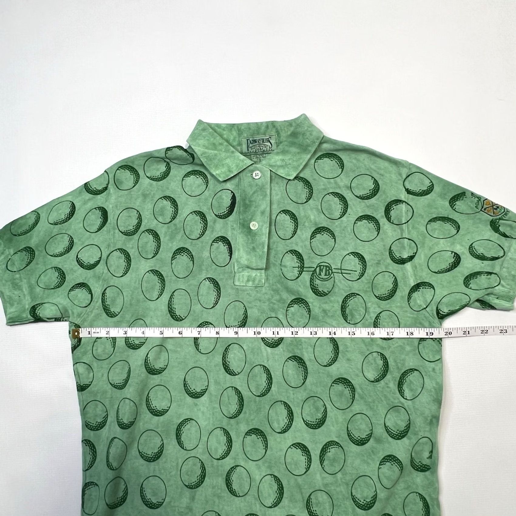 Vintage VINTAGE Fairway Blues Polo Shirt Mens S Green Golf Ball All Over Print Made In USA Shirt Mens S Green Golf Ball Polo Shirt Size US S / EU 44-46 / 1 - 4 Thumbnail