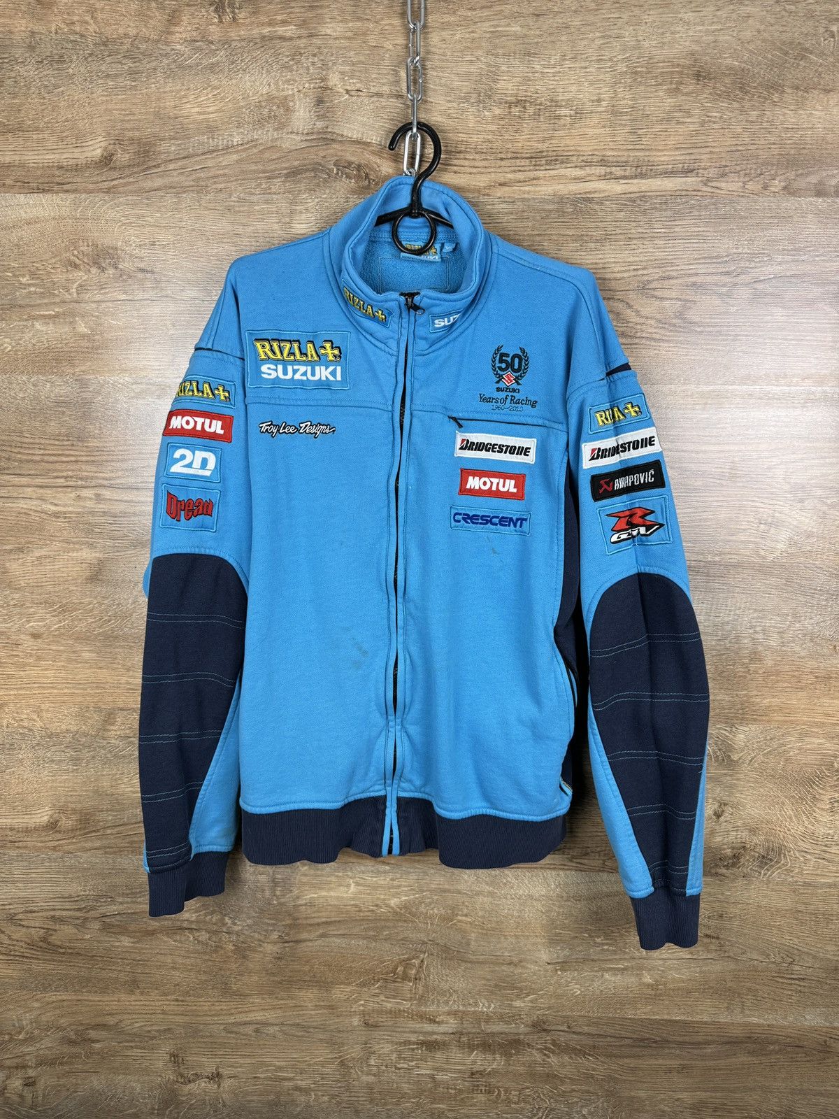Vintage Mens Vintage Suzuki zip sweatshirt jacket racing Size US M / EU 48-50 / 2 - 1 Thumbnail