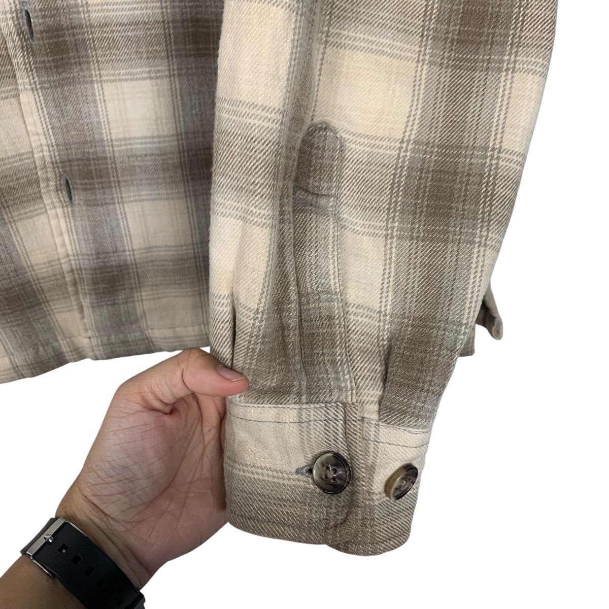 Vintage 90's SEA HOP Shadow Plaid 4 Pocket Flannel Jacket #2838-C128 Size US L / EU 52-54 / 3 - 8 Thumbnail
