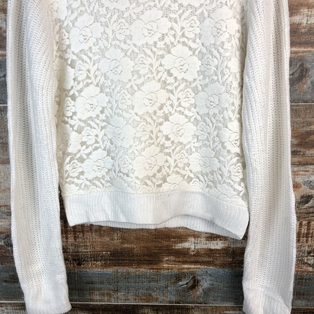 GU × Homespun Knitwear GU japan art vintage White Knitwear #A1829 Size M / US 6-8 / IT 42-44 - 6 Thumbnail