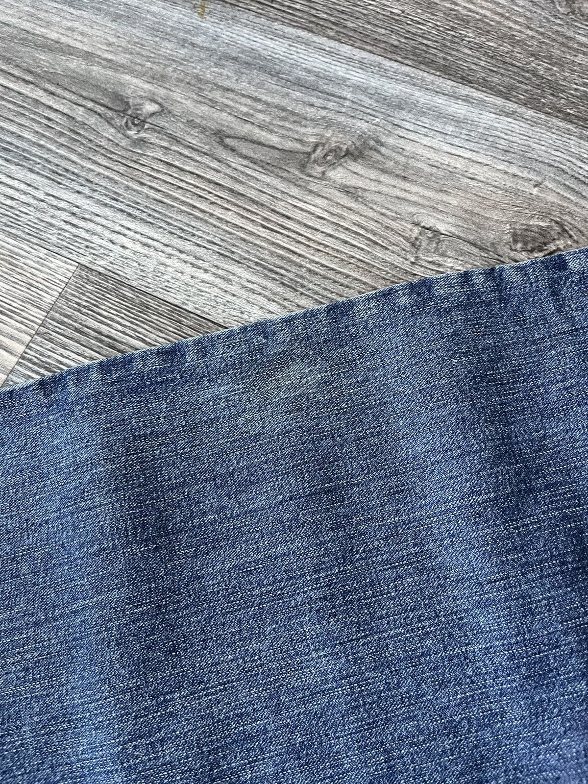 Diesel DIESEL WASHED DISTRESSED FLARED BIG LOGO BLUE Y2K JEANS Size US 31 - 16 Thumbnail