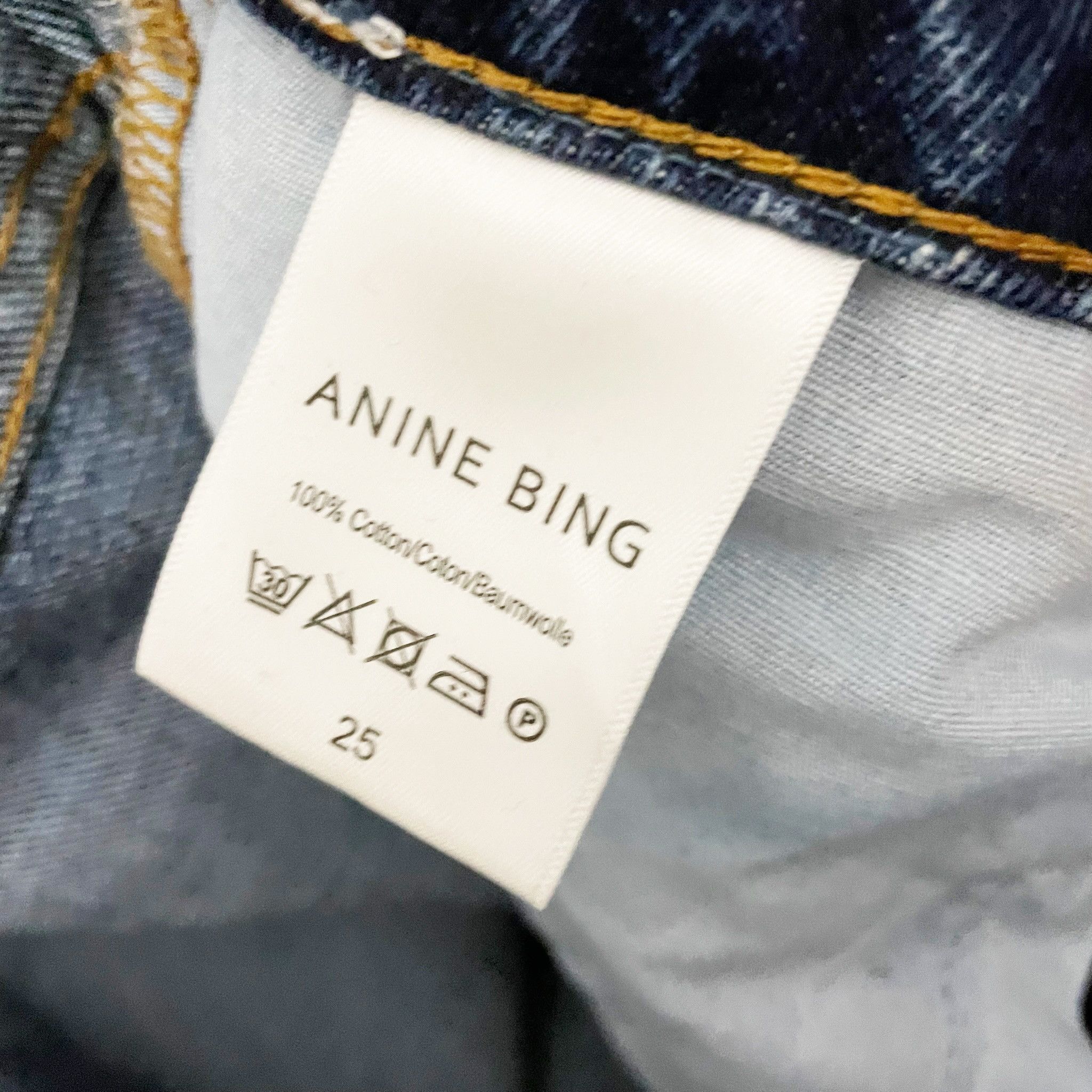 Anine Bing Anine Bing Sonya Mid Rise Cotton Denim Size 25" / US 0 / IT 36 - 3 Thumbnail