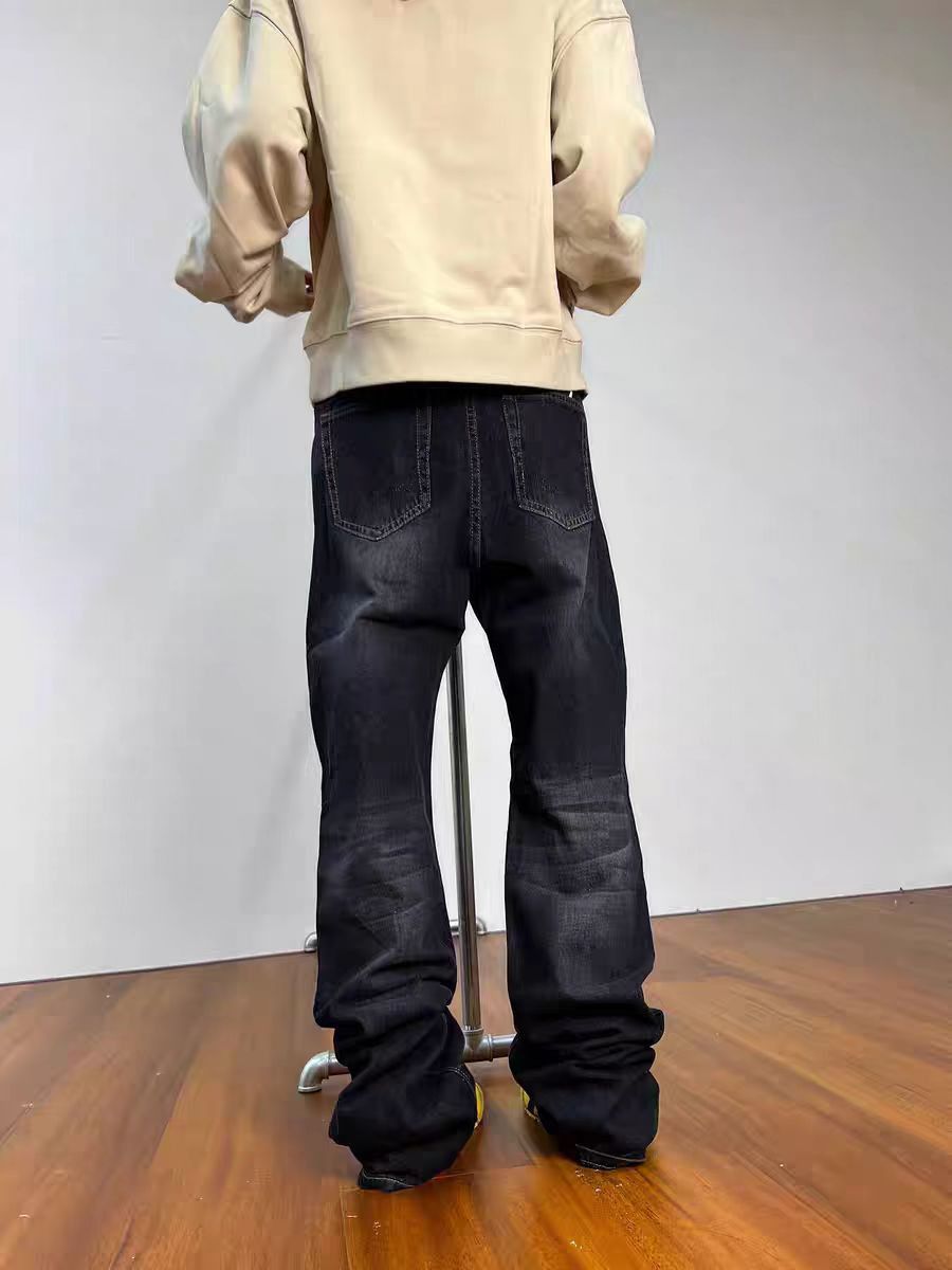 Japanese Brand × Jean Washed loose fit straight leg micro flare jeans Size US 34 / EU 50 - 3 Thumbnail