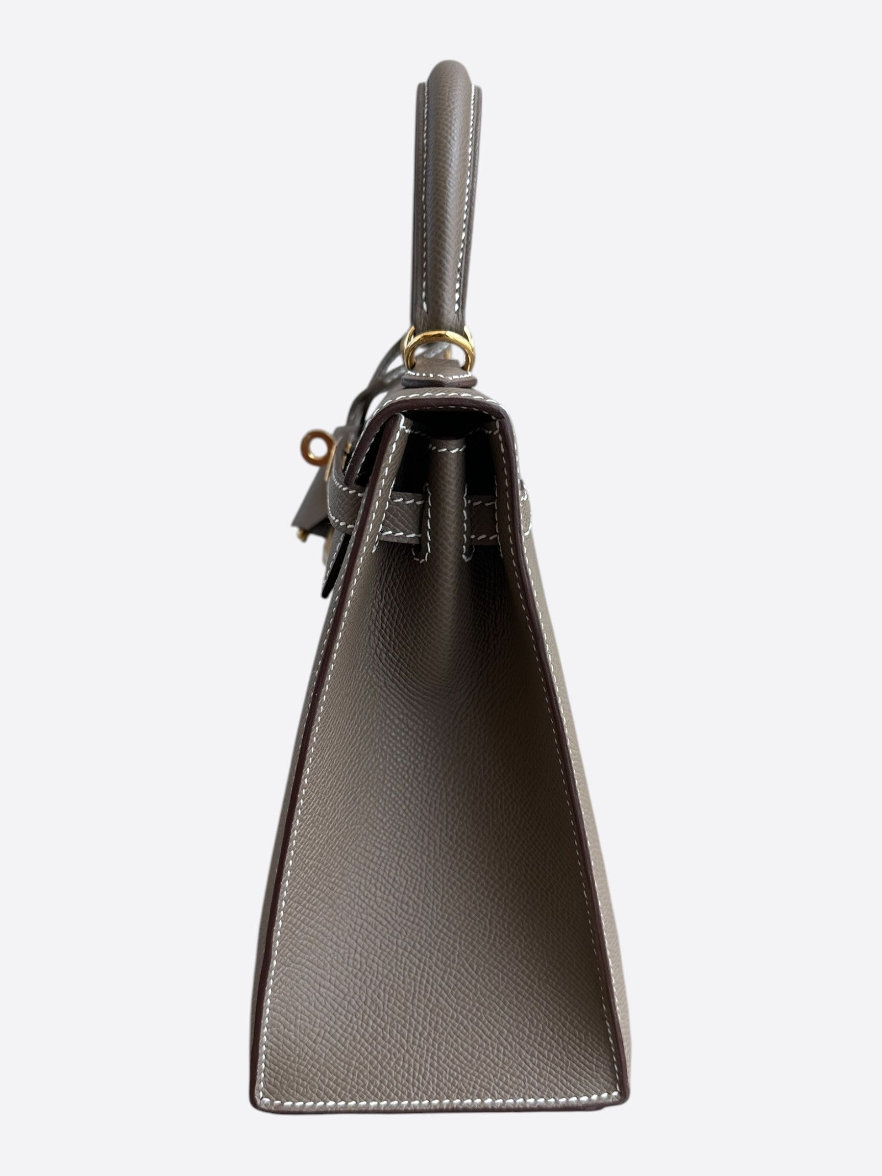 Hermes Hermes Etoupe Epsom Sellier & Gold Hardware Kelly 25 Size ONE SIZE - 4 Thumbnail