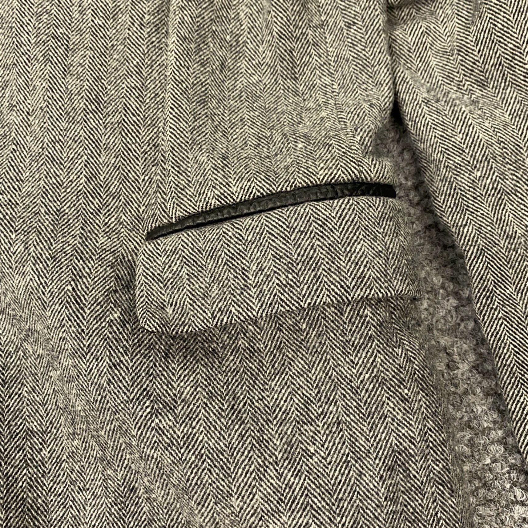 Pendleton VINTAGE Pendleton Blazer Womens 6 Gray Herringbone Wool Jacket Lined Career Size M / US 6-8 / IT 42-44 - 3 Thumbnail