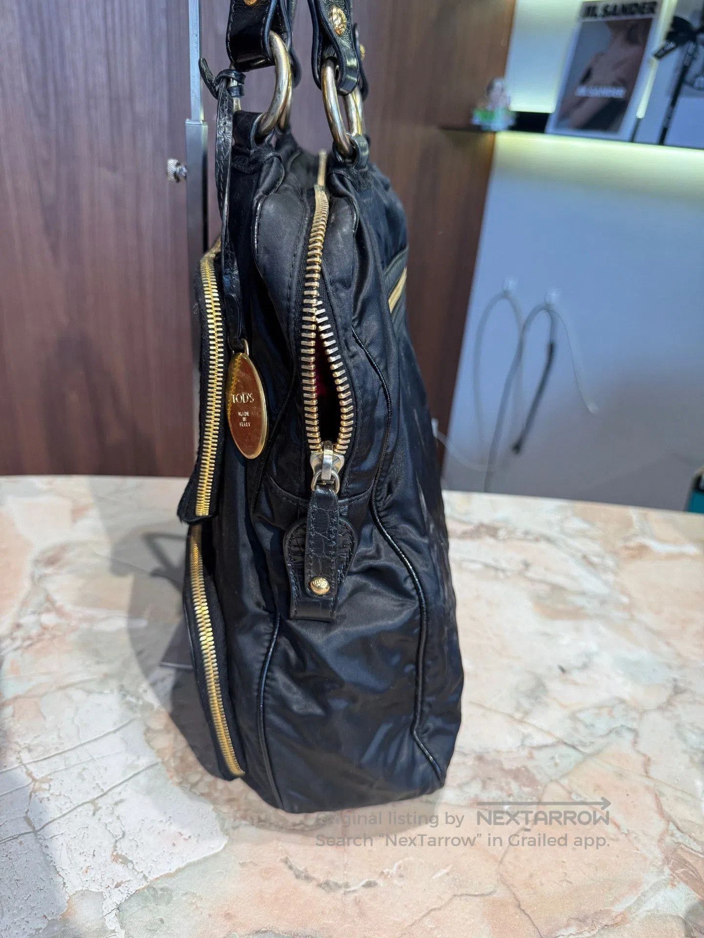 Tod's TOD'S Black Leather Motorcycle Shoulder Bag. Size ONE SIZE - 4 Thumbnail