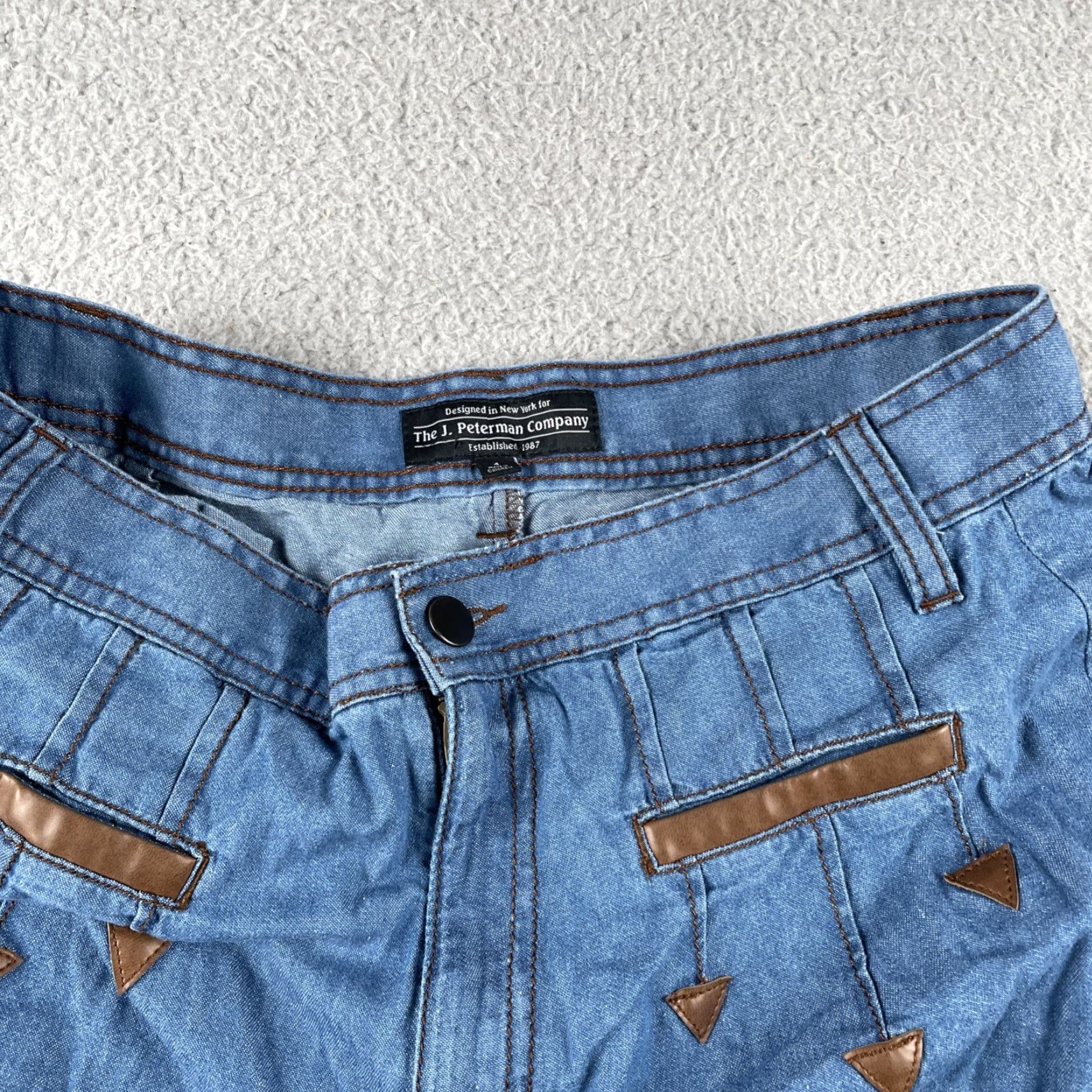Denime VINTAGE J. Peterman Capri Pants Women’s 4 Denim Blue EUC Regular Wide-Leg Spring 90s Garden Mens Girls Size 27" / US 4 / IT 40 - 5 Thumbnail