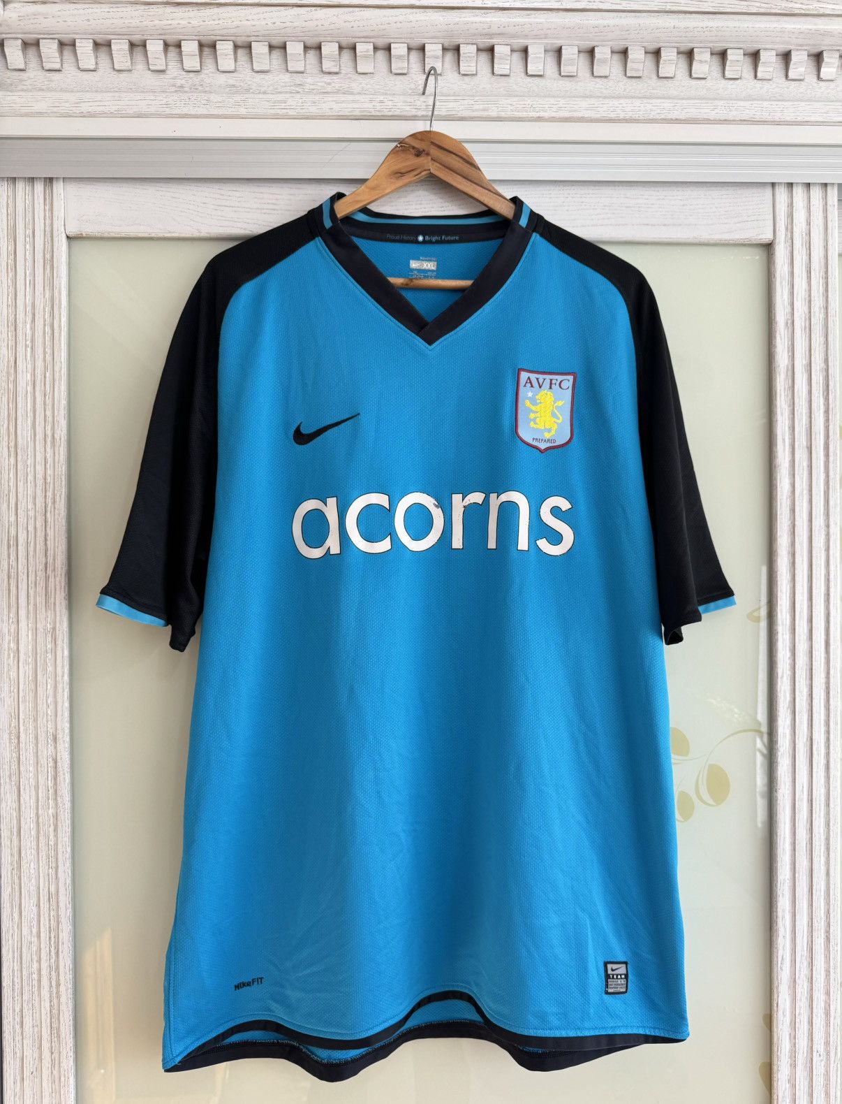 Nike × Vintage Vintage Aston Villa 2008-2009 Away Soccer Jersey Football Kit Size US XXL / EU 58 / 5 - 1 Thumbnail