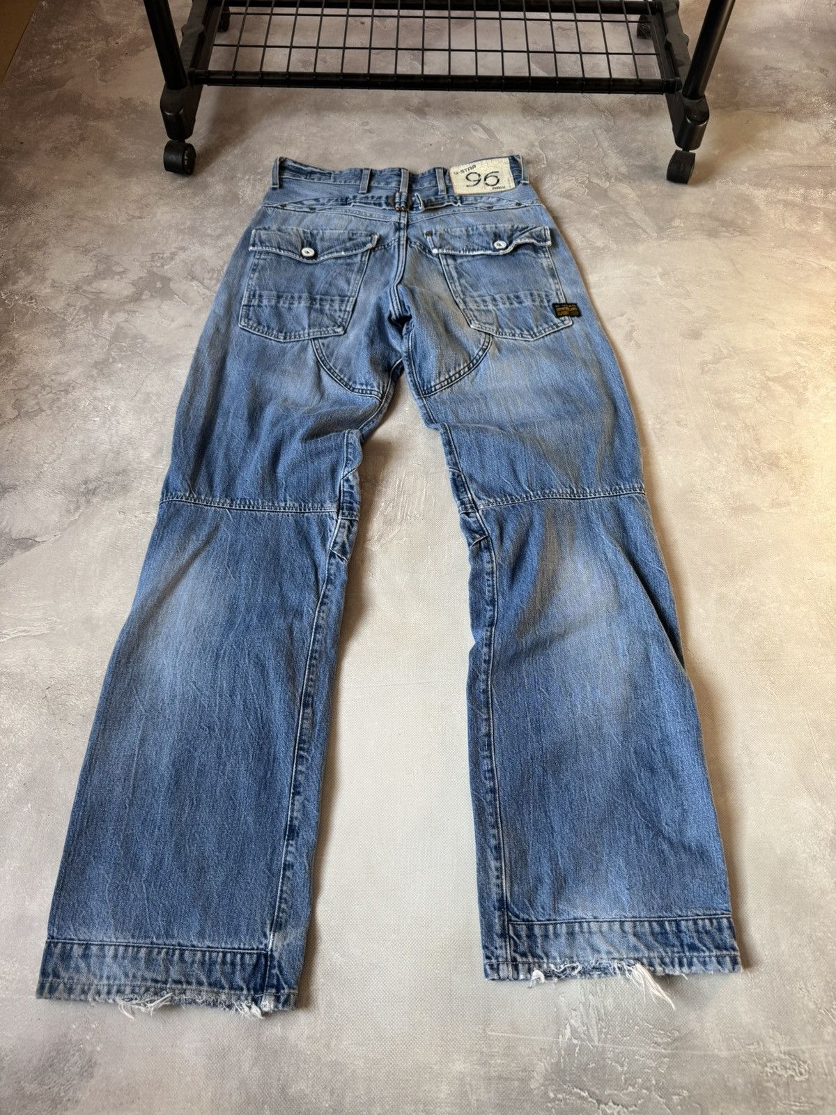 G-Star Vintage G-Star Raw Elwood Buckleback Distressed Jeans Size US 30 / EU 46 - 2 Thumbnail