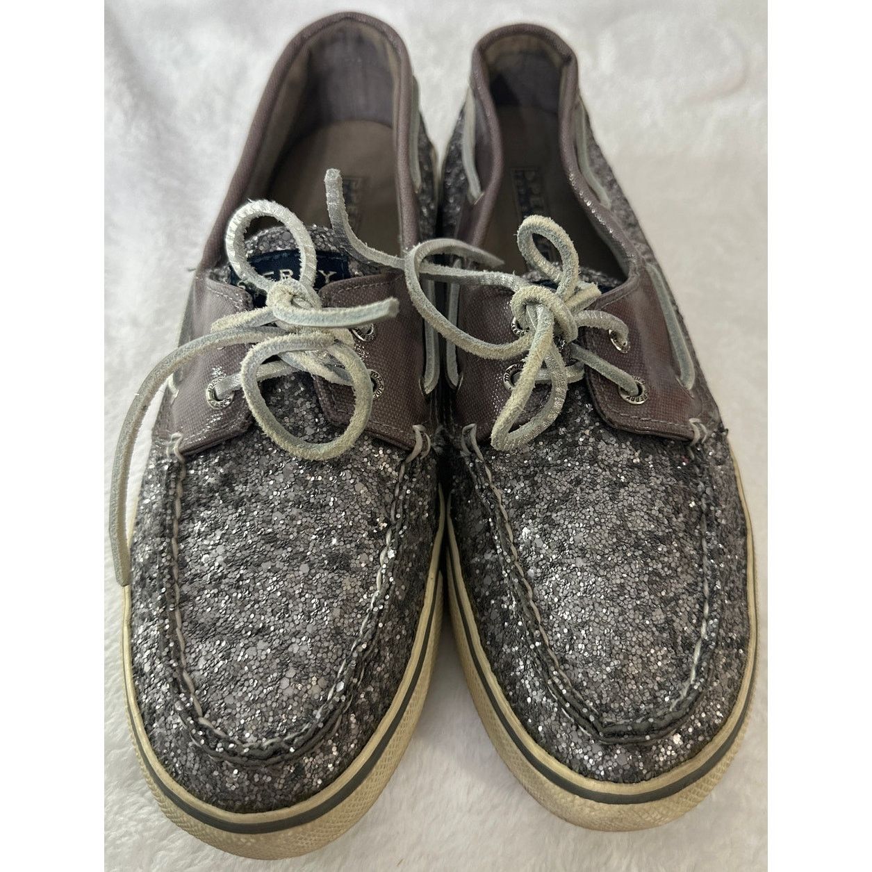 Sperry SPERRY Silver Sequin Boat Top Sliders Shoes Size 9 Size US 9 / IT 39 - 3 Thumbnail