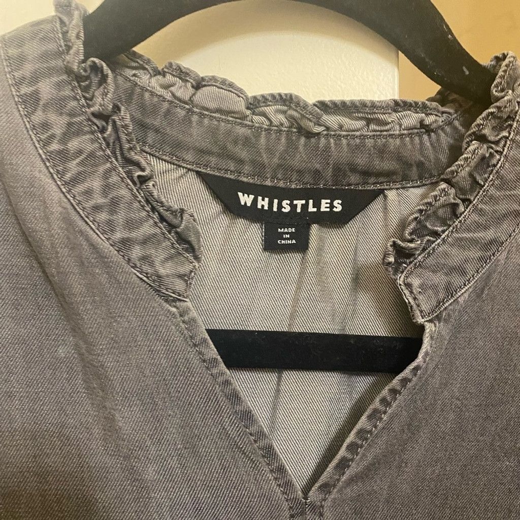 Whistles Whistles Denim Trapeze Midi Dress Size XS / US 0-2 / IT 36-38 - 6 Thumbnail