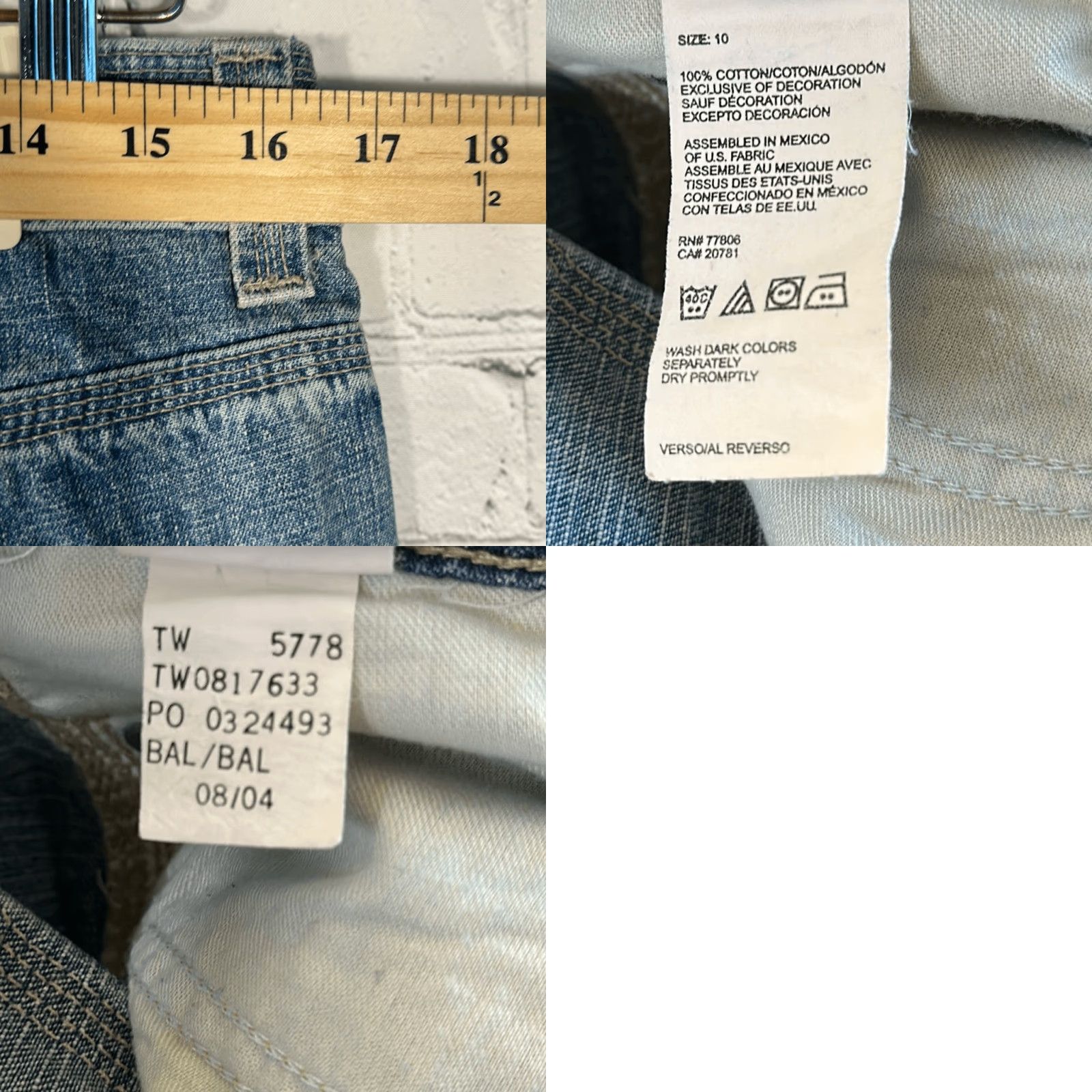 Tommy Hilfiger VINTAGE Tommy Hilfiger Hipster Jeans Flare Wide-Leg 2002 Women 10 Blue Tags NEW Size 32" / US 10 / IT 46 - 8 Thumbnail
