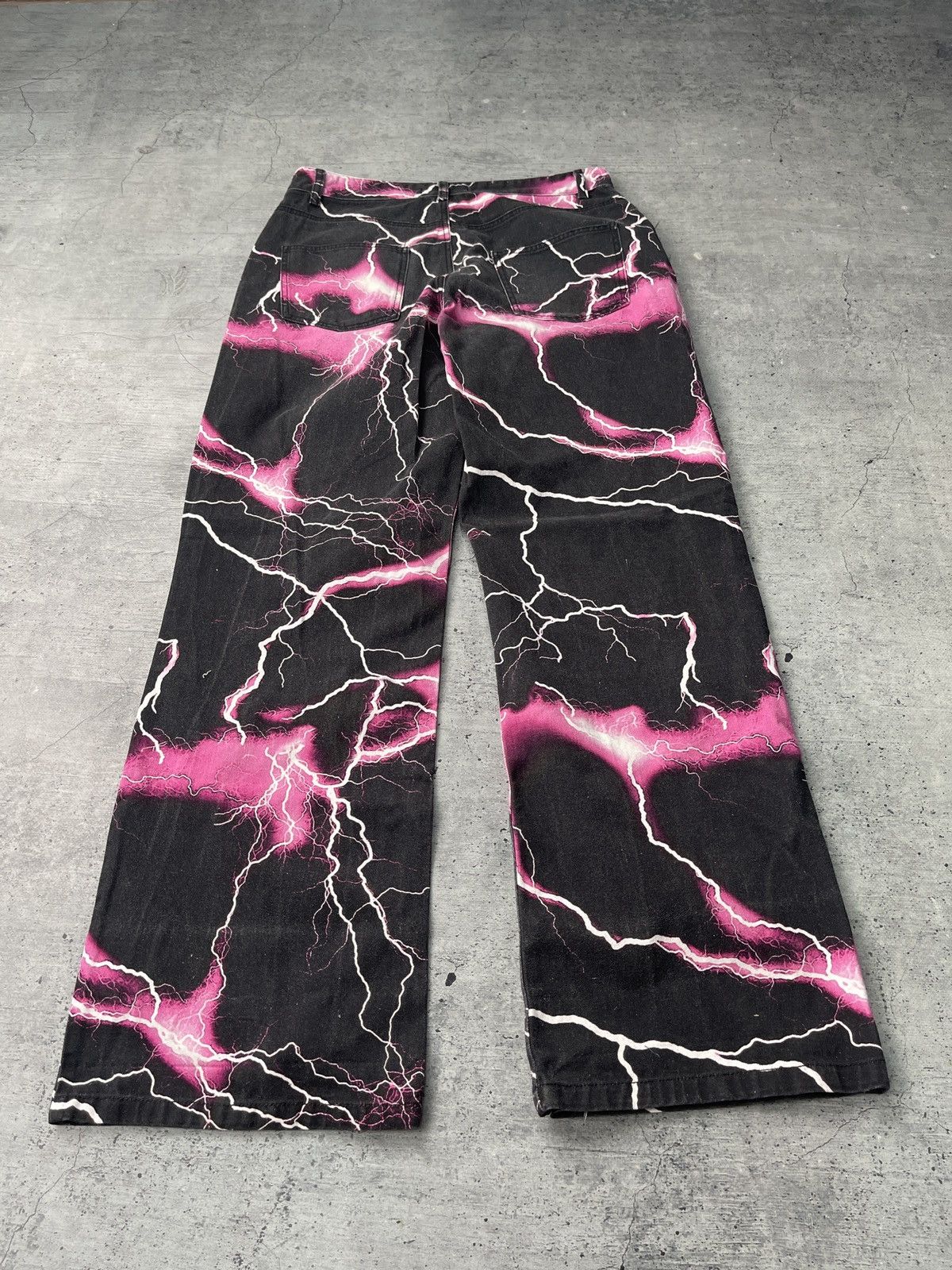 Hypebeast Jaded London Jeans Red Lightning Skate Baggy Y2K Hype Al Size US 32 / EU 48 - 4 Thumbnail