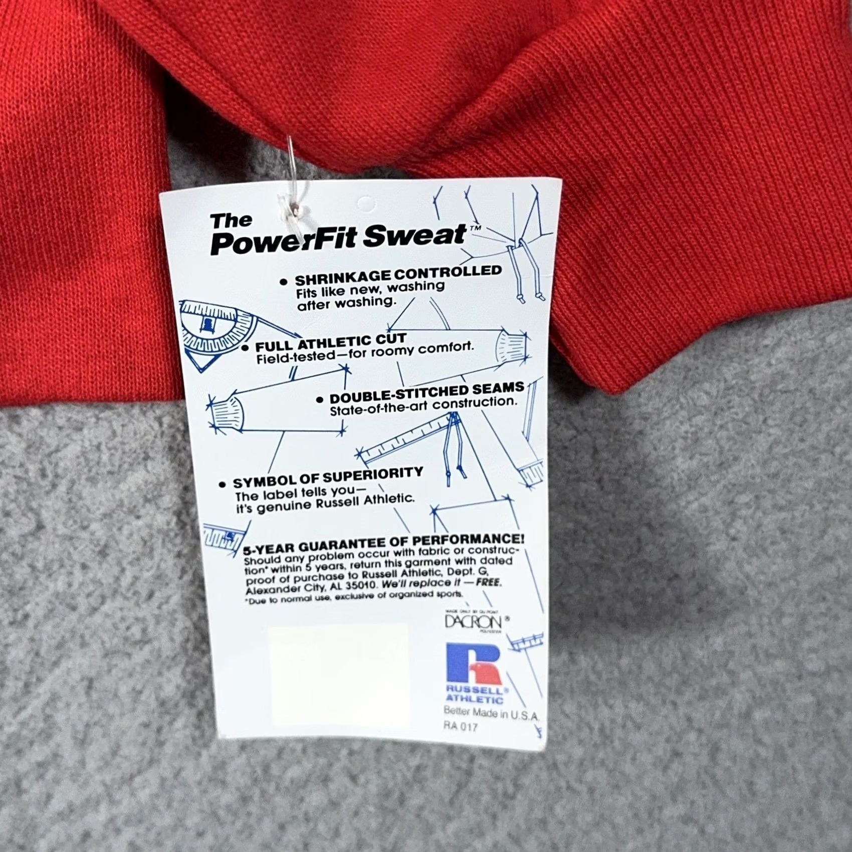 Russell Athletic VINTAGE Russell Athletic Sweatshirt Mens XL Red PowerFit Crew Made USA 90s Size US XL / EU 56 / 4 - 4 Thumbnail