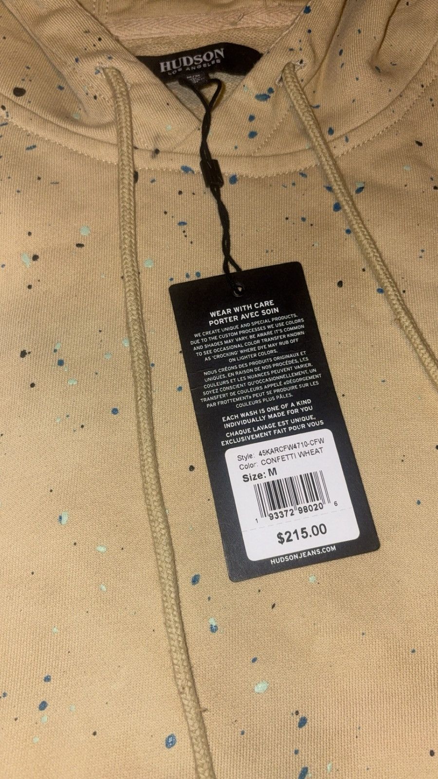 Hudson Hudson LA Moto Splatter Hoodie in Beige Size US M / EU 48-50 / 2 - 2 Thumbnail