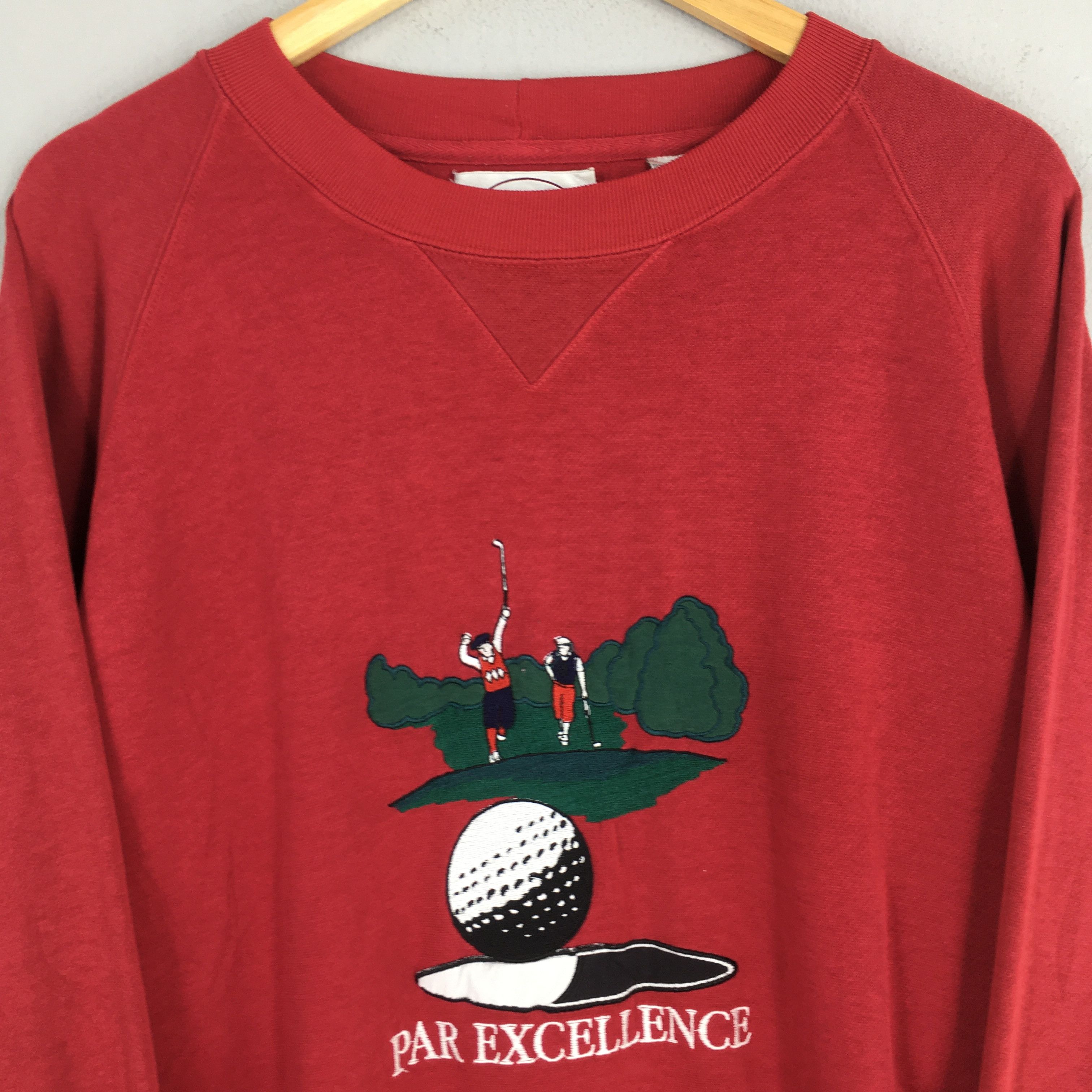 Golf le Fleur Vintage Golf Par Excellence Red Sweatshirt Large Size US L / EU 52-54 / 3 - 2 Thumbnail
