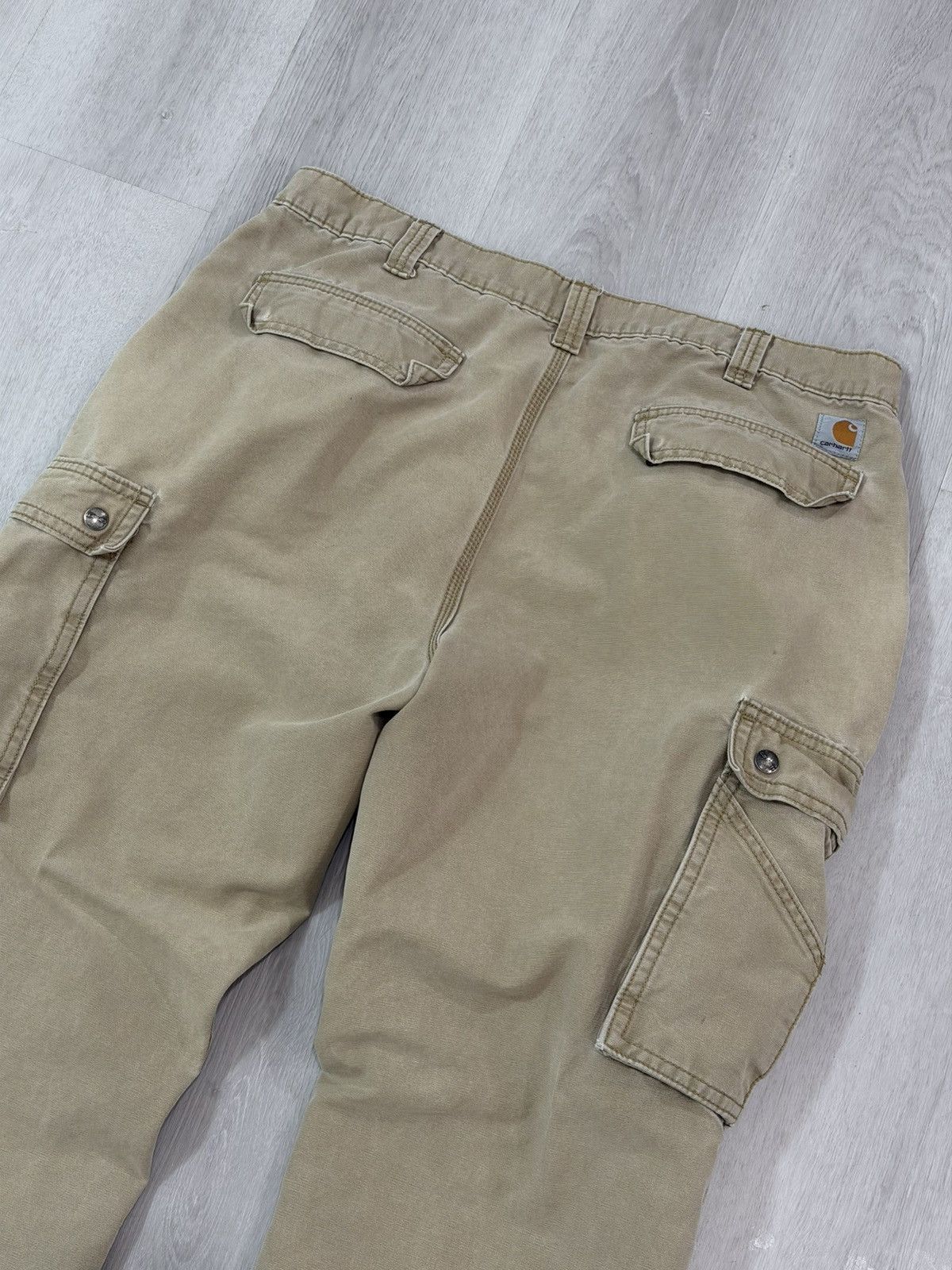 Carhartt Vintage Carhartt Cargo Relaxed Fit 38x30 Workwear Tan Brown Size US 38 / EU 54 - 3 Thumbnail
