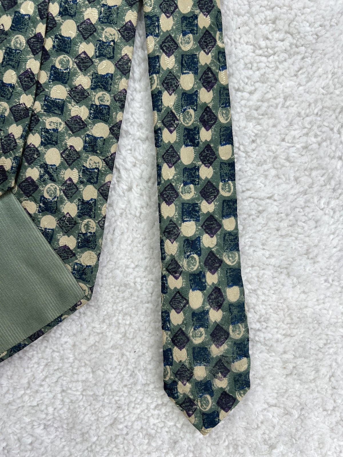 Ermenegildo Zegna Vintage Ermenegildo Zegna Silk Geometric Luxury Tie Size ONE SIZE - 7 Thumbnail