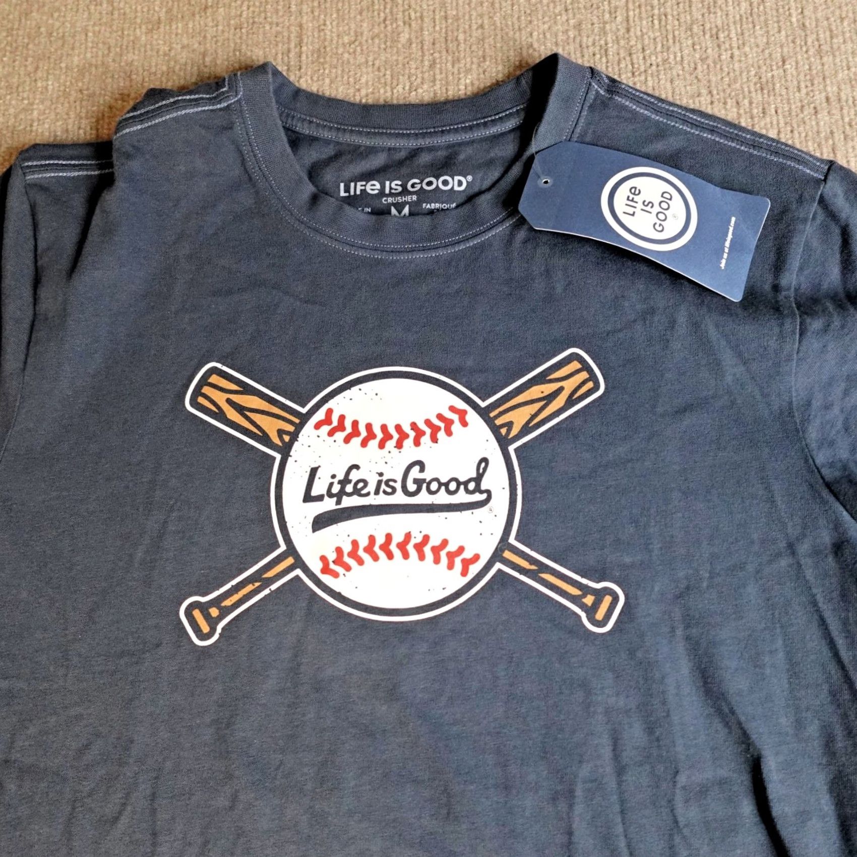 Life is Good Life is Good Mens Shirt Medium Blue America's Favorite Past Time Baseball NEW Shirt Mens Medium Blue Life is Good Crusher Tee JSX-Brand Size US M / EU 48-50 / 2 - 2 Thumbnail