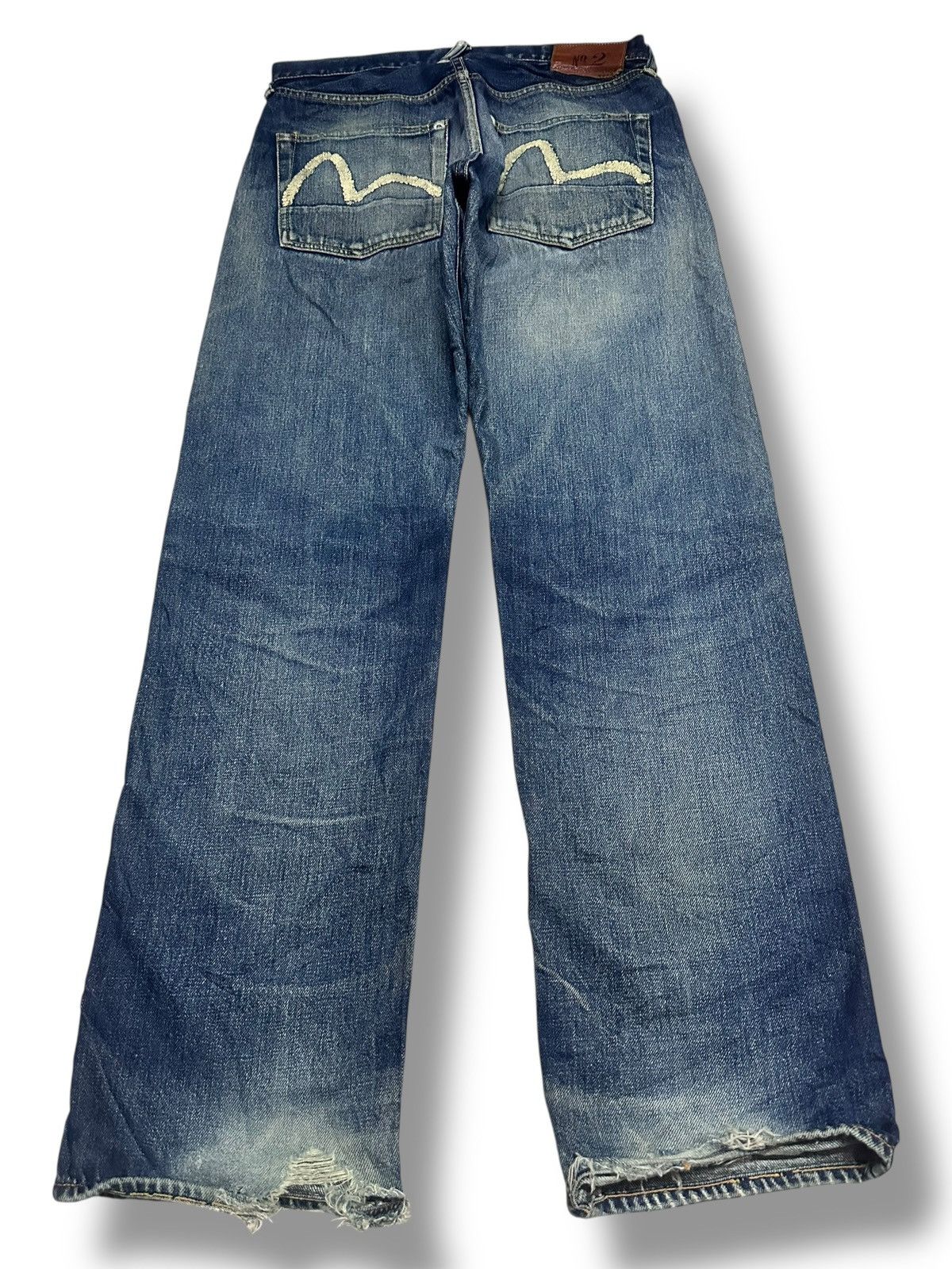Evisu Vintage Evisu No2 Lot 2000 Selvedged Distressed Faded Wash Size US 32 / EU 48 - 2 Thumbnail