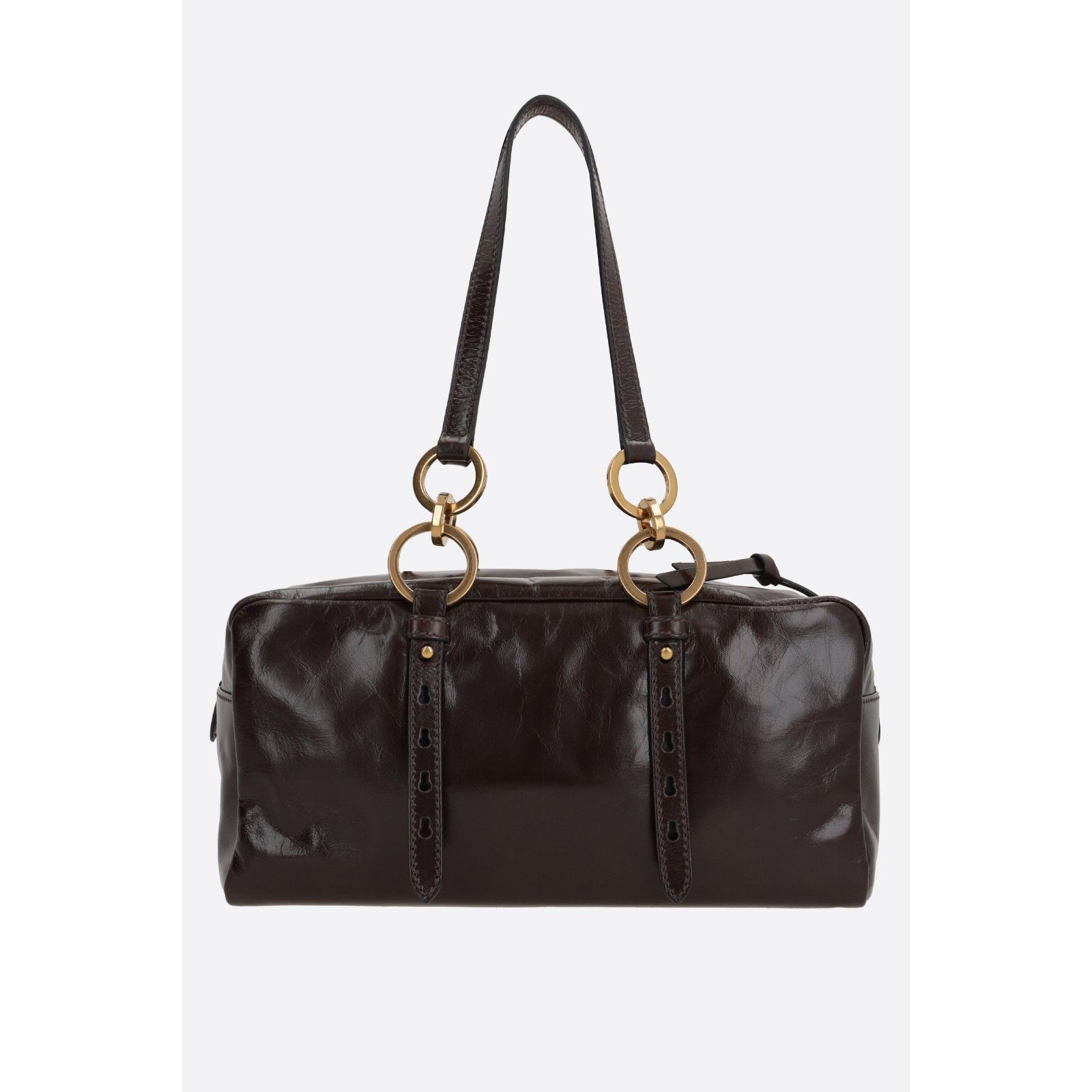 Prada PRADA Dangle Medium Dark Brown Top Handle Bag New & Authenti Size ONE SIZE - 3 Thumbnail