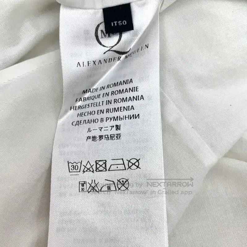 Alexander McQueen Alexander McQueen White Cotton Long Sleeve Shirt . Size US L / EU 52-54 / 3 - 5 Thumbnail