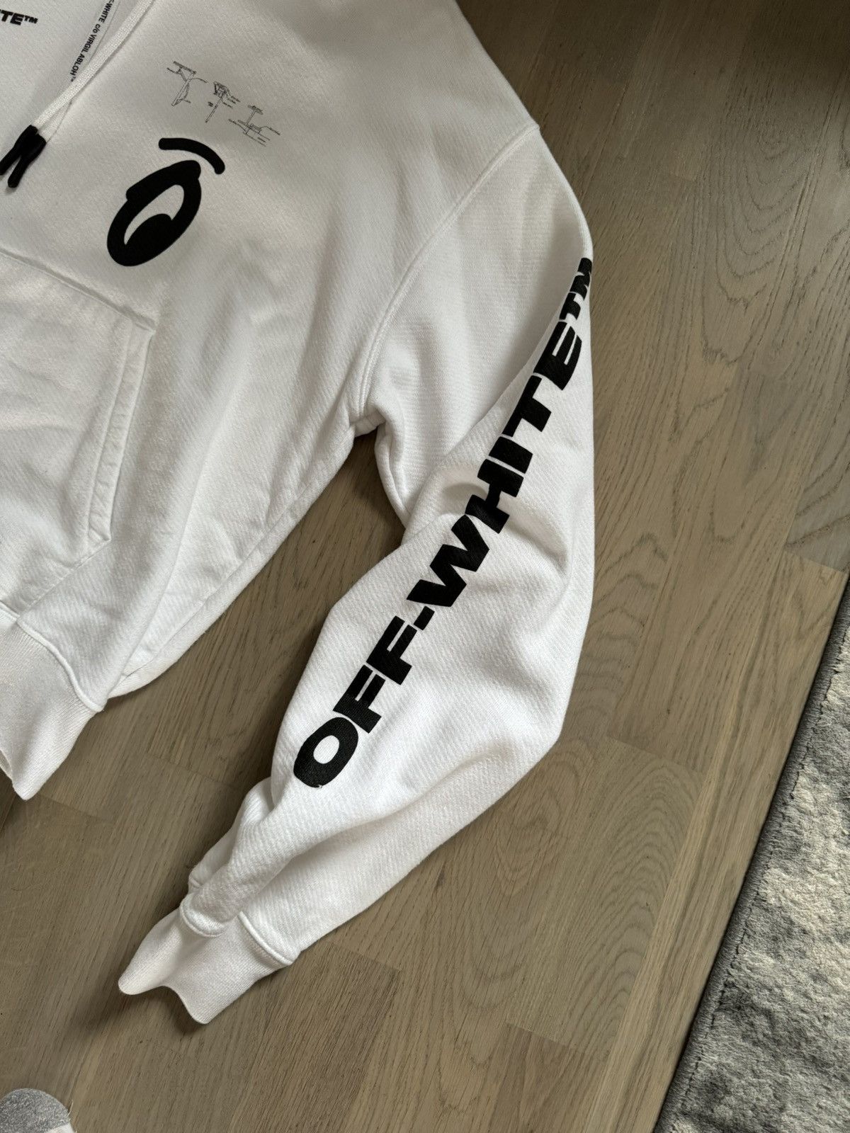 Off-White OFF-WHITE hoodie STUDY real tape measurements in photos Size US S / EU 44-46 / 1 - 2 Thumbnail