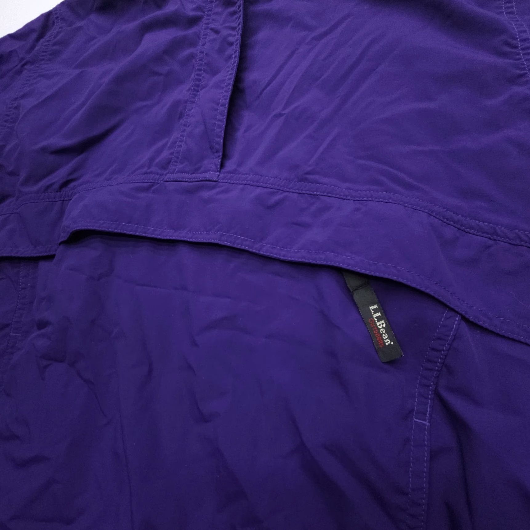 Vintage VINTAGE L.L. Bean Anorak Windbreaker Hooded Jacket Womens Petite Medium Purple 90s Jacket Size M / US 6-8 / IT 42-44 - 6 Thumbnail