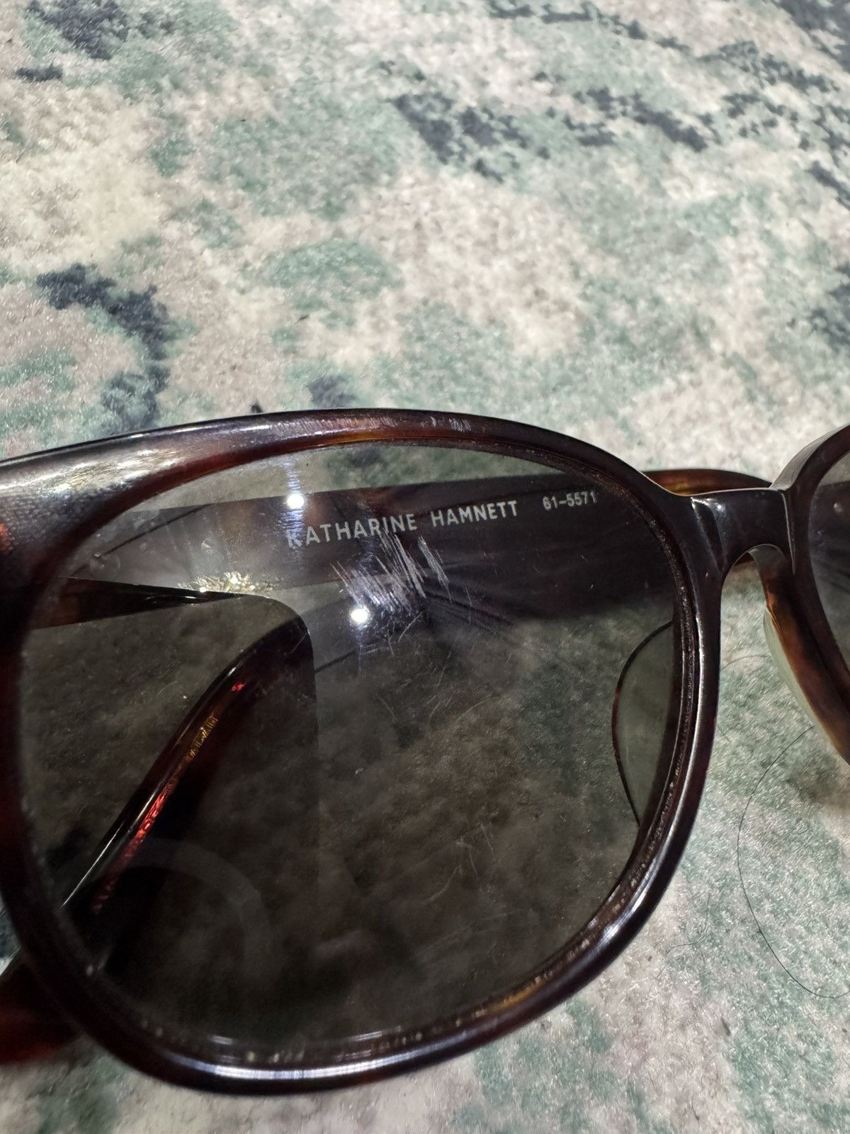 Katharine Hamnett London VINTAGE KATHARINE HAMNETT 61-5571 TORTOISESHELL SUNGLASSES Size ONE SIZE - 10 Thumbnail