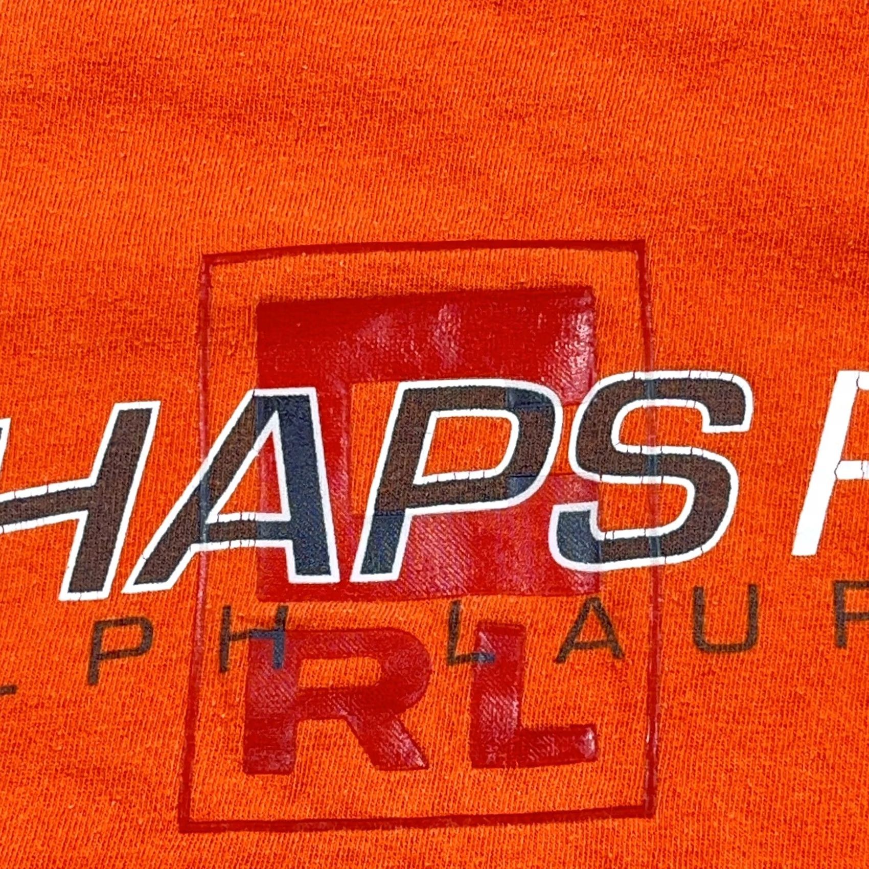 Chaps VINTAGE Chaps Shirt Mens L Orange Ralph Lauren Men Tee Spell Out Logo 90s Y2K Size US L / EU 52-54 / 3 - 3 Thumbnail