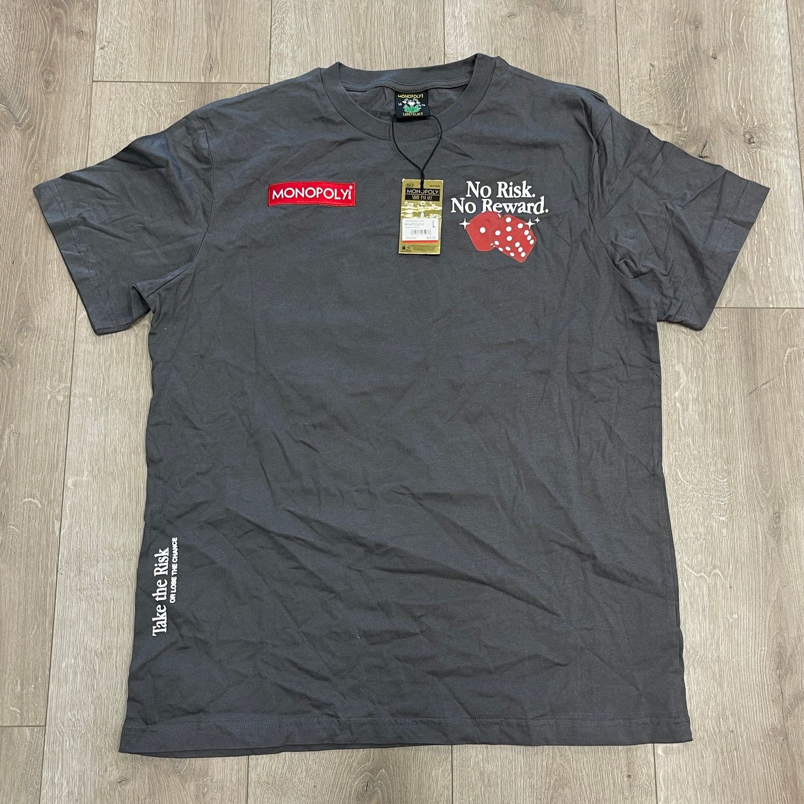 Shoe Palace New Monopoly Shoe Palace No Risk No Reward Tee T shirt Large Size US L / EU 52-54 / 3 - 1 Thumbnail