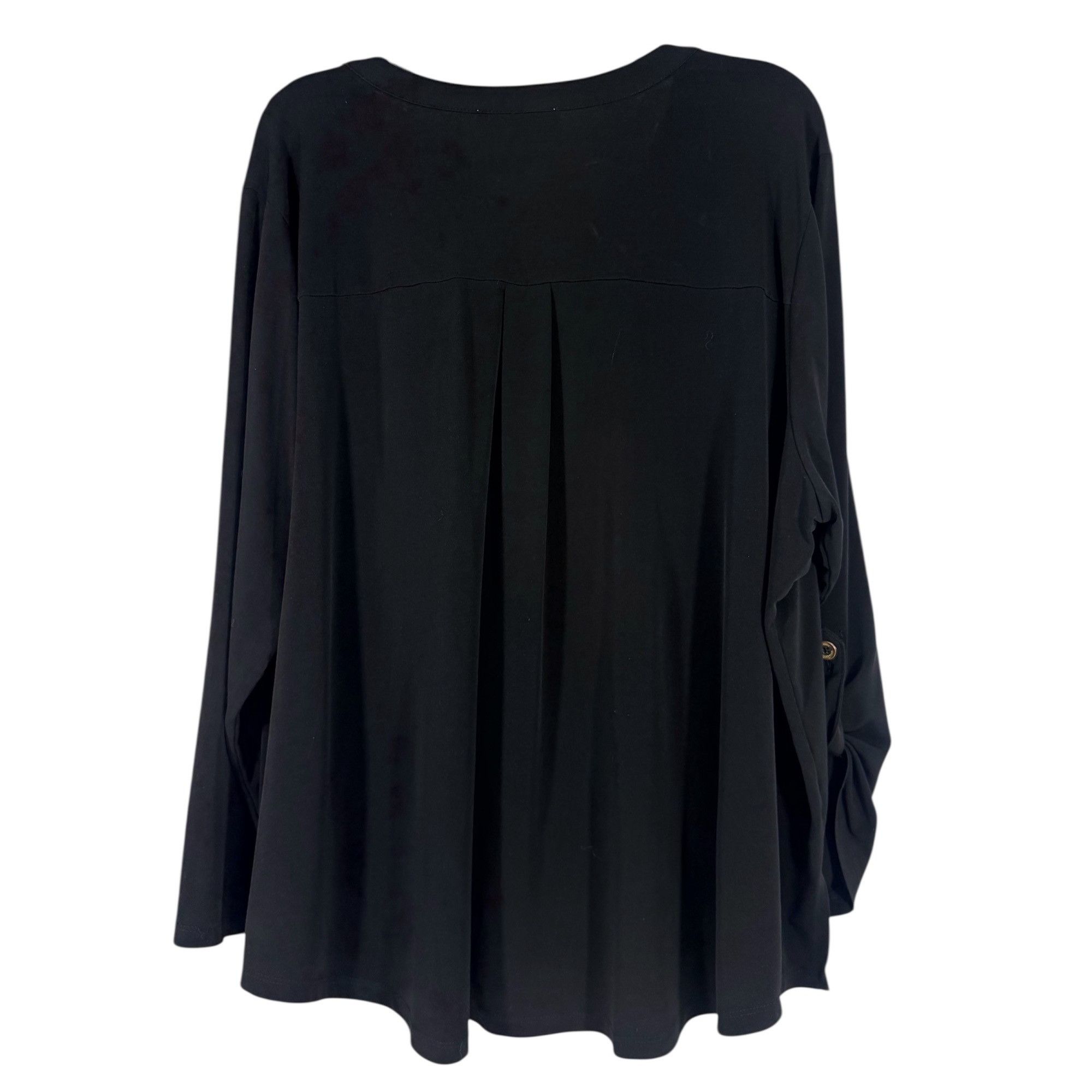 Other Michael Michael Kors Womens Blouse Tunic Black Zip Front 3X Size 3XL / US 20-22 - 3 Thumbnail