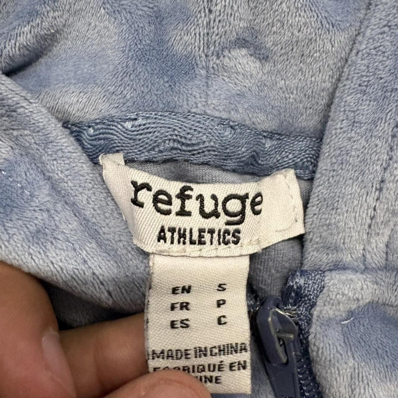Vintage Crazy Vintage Y2K/2000s Velvet Velour Baby Blue Blank Zipup Hoodie! Size US S / EU 44-46 / 1 - 3 Thumbnail