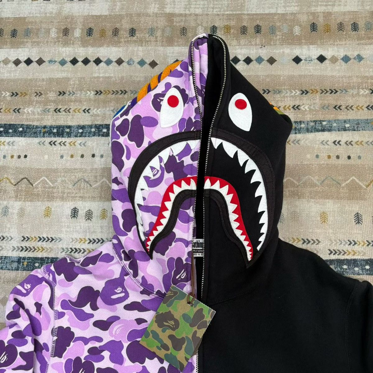 Bape CAMO SHARK FULL ZIP HOODIE Size US L / EU 52-54 / 3 - 3 Thumbnail