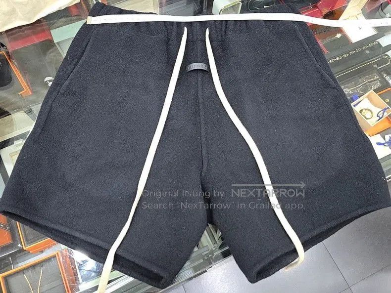 FOG Fear of God Wool Black Shorts.