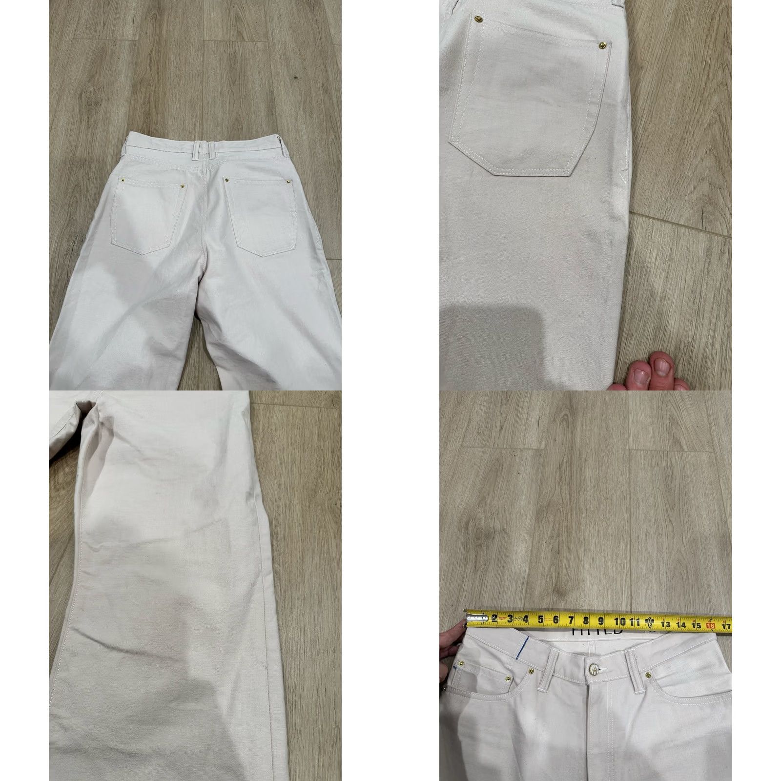 Vintage FITTED Underground Jeans Ivory 32x30 Denim Straight Mens Regular Made In NY Japanese Selvedge Size US 32 / EU 48 - 9 Thumbnail