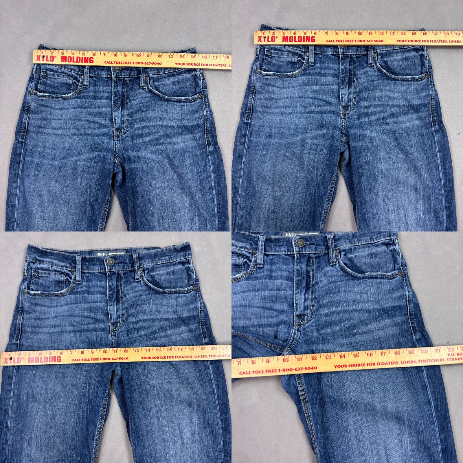 Vintage Buckle BKE Jeans Mens 30x32 Blue Jake Denim Pant Distress Washout Faded Tag32R Size US 32 / EU 48 - 9 Thumbnail