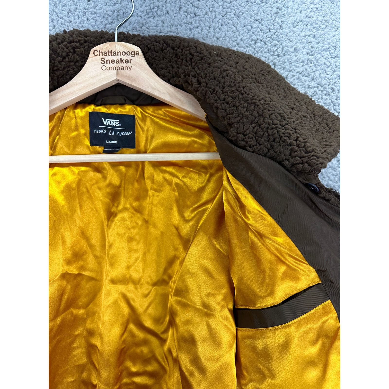 Vans Vans Jacket Womens Large Brown Curren X Knost Satin Bomber L Size L / US 10 / IT 46 - 7 Thumbnail