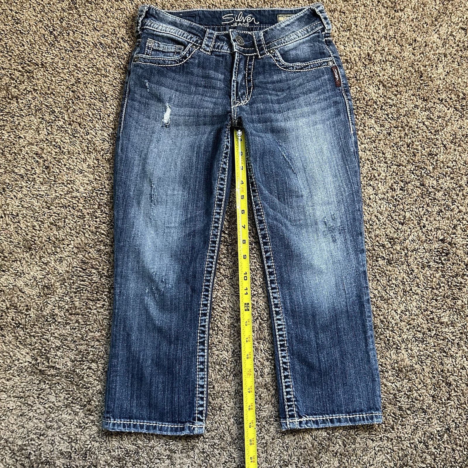 Silver Jeans Co. Silver Suki Surplus Capris Low-Rise Denim Jeans Size 26 Size 26" / US 2 / IT 38 - 10 Thumbnail