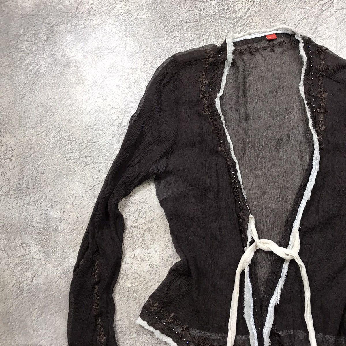 Vintage Vintage Y2K Black Cropped Jacket Avant Garde Minimalist S Size S / US 4 / IT 40 - 2 Thumbnail