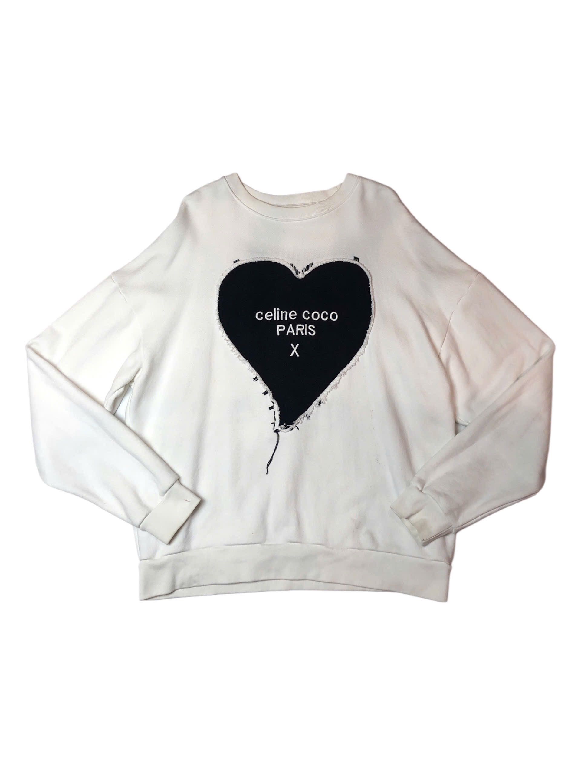 Celine Celine Coco Paris Heart Sweatshirt Size L / US 10 / IT 46 - 1 Thumbnail