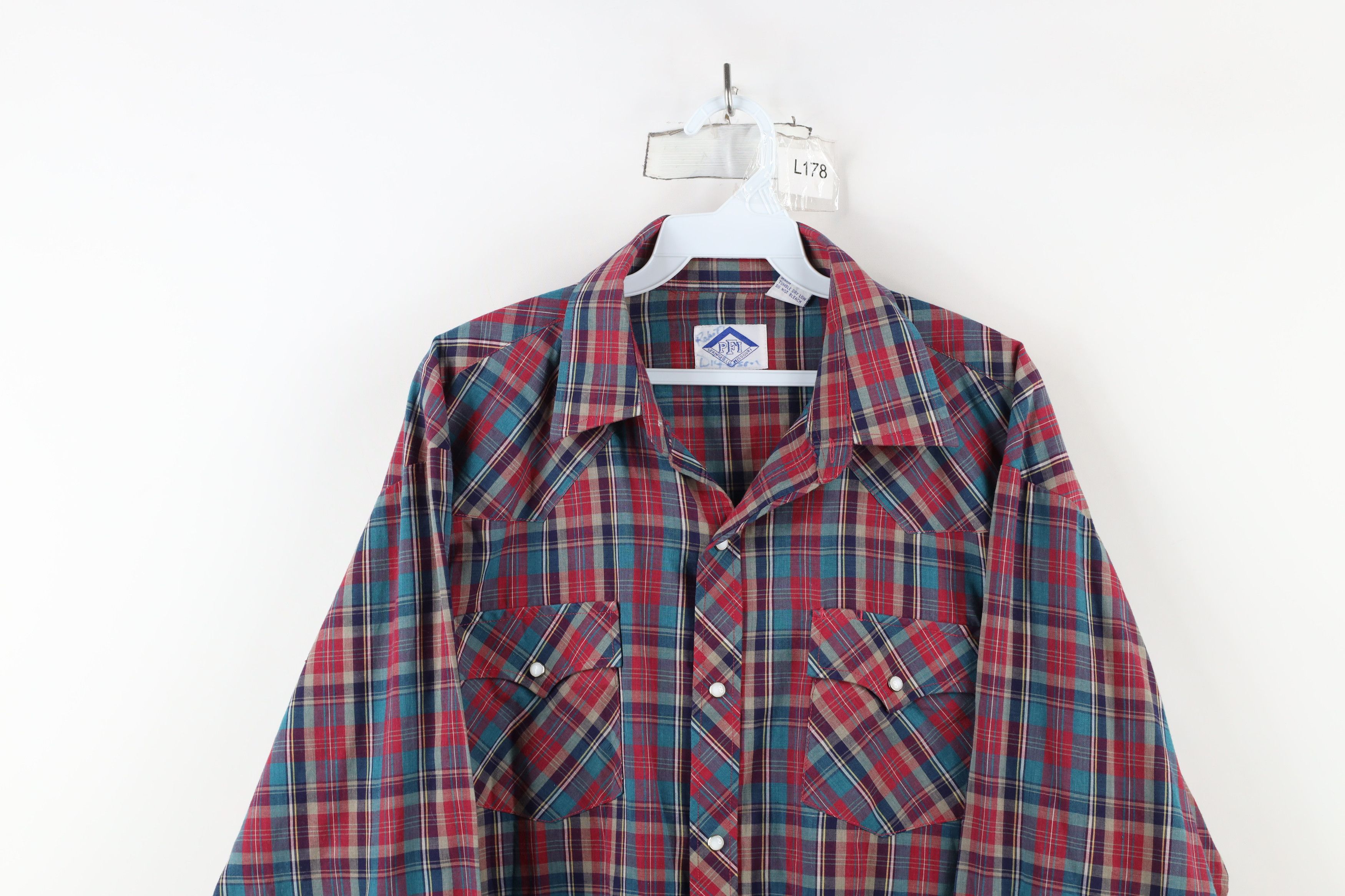 Vintage Vintage 90s Streetwear Western Cowboy Snap Button Shirt Size US L / EU 52-54 / 3 - 2 Thumbnail