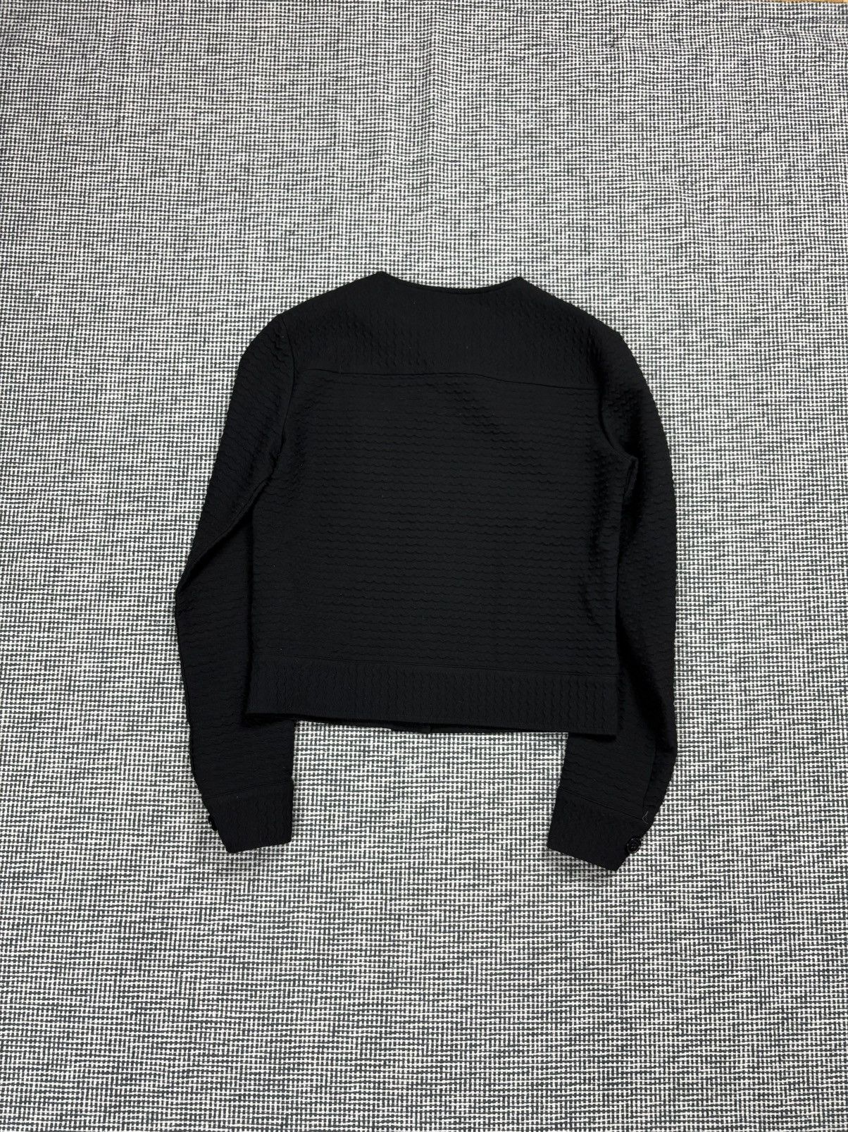 Armani Emporio Armani zip up wave knit jacket cropped designer Size XS / US 0-2 / IT 36-38 - 5 Thumbnail