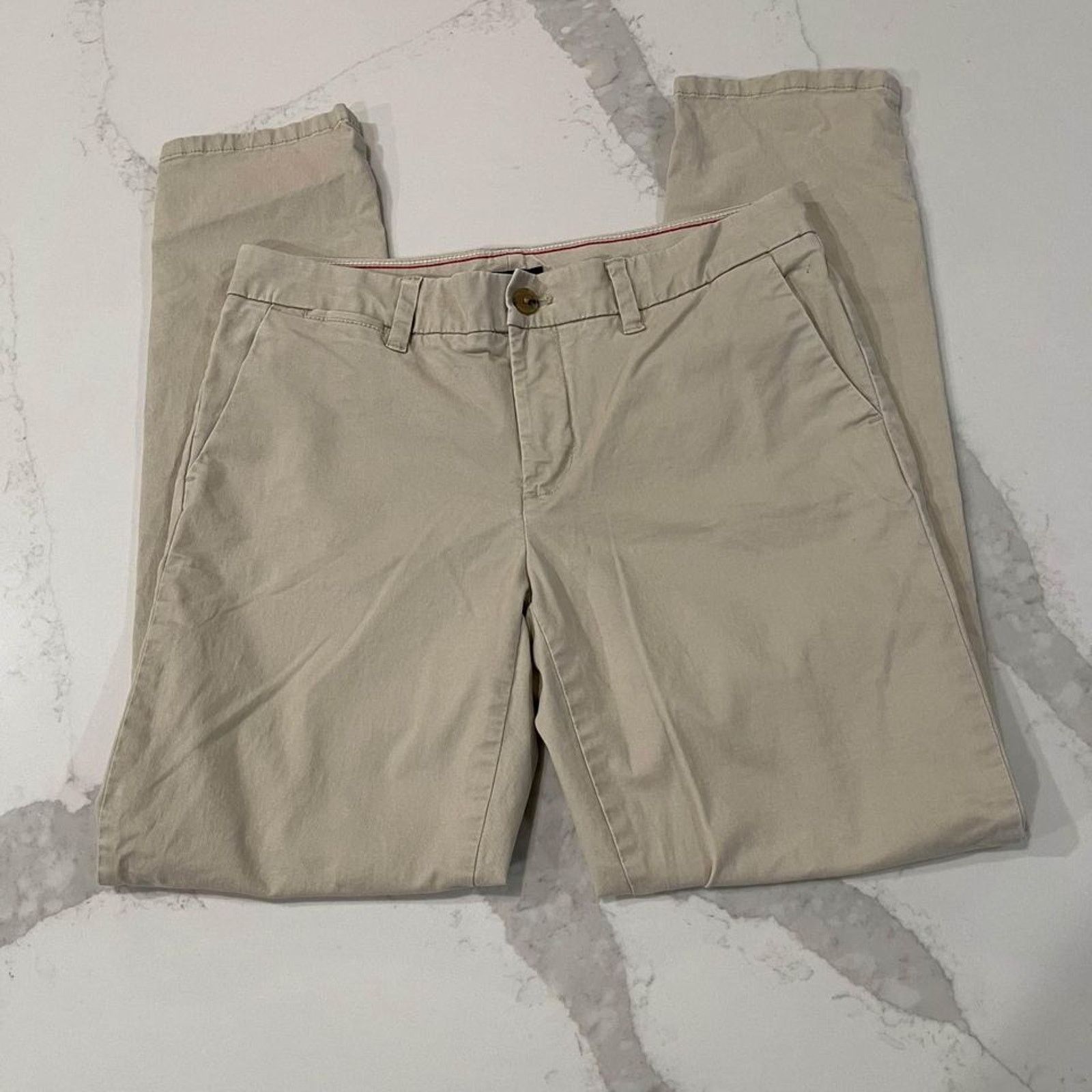 Tommy Hilfiger Tommy Hilfiger Slim Fit Solid Khaki Chino Pant Women’s 6 Size 28" / US 6 / IT 42 - 2 Thumbnail