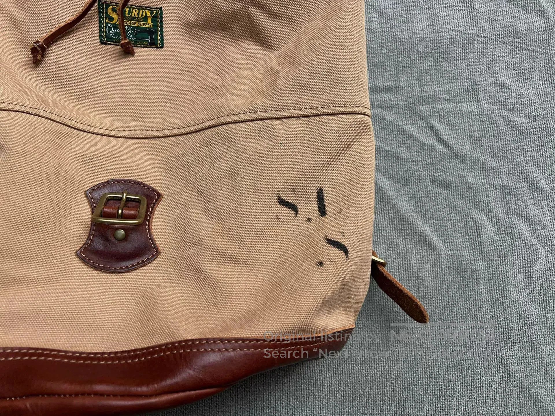 Pure Blue Japan Sturdy Yokohama Brand Canvas Bag. Size ONE SIZE - 3 Thumbnail